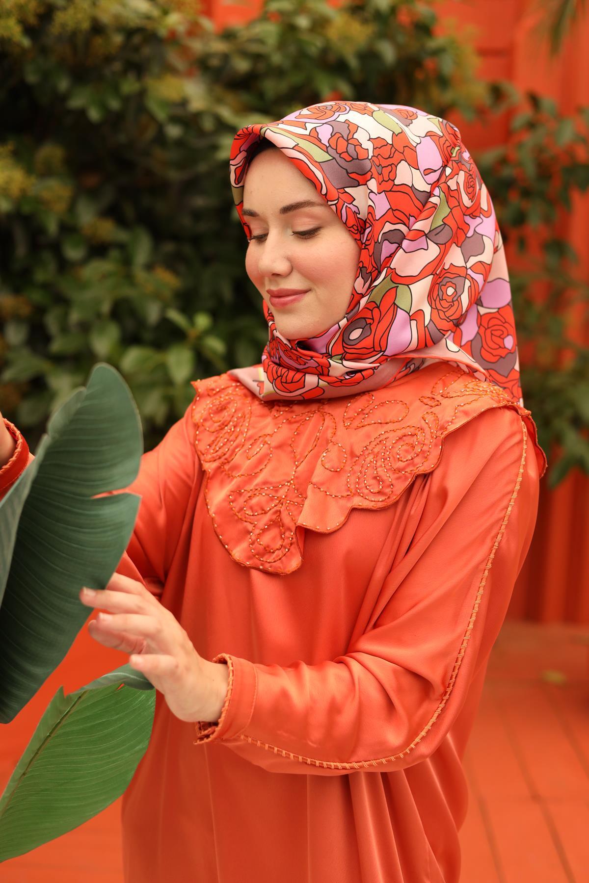 روسری زنانه خانه ابریشم | 11434-09 Silk Home - Image 8