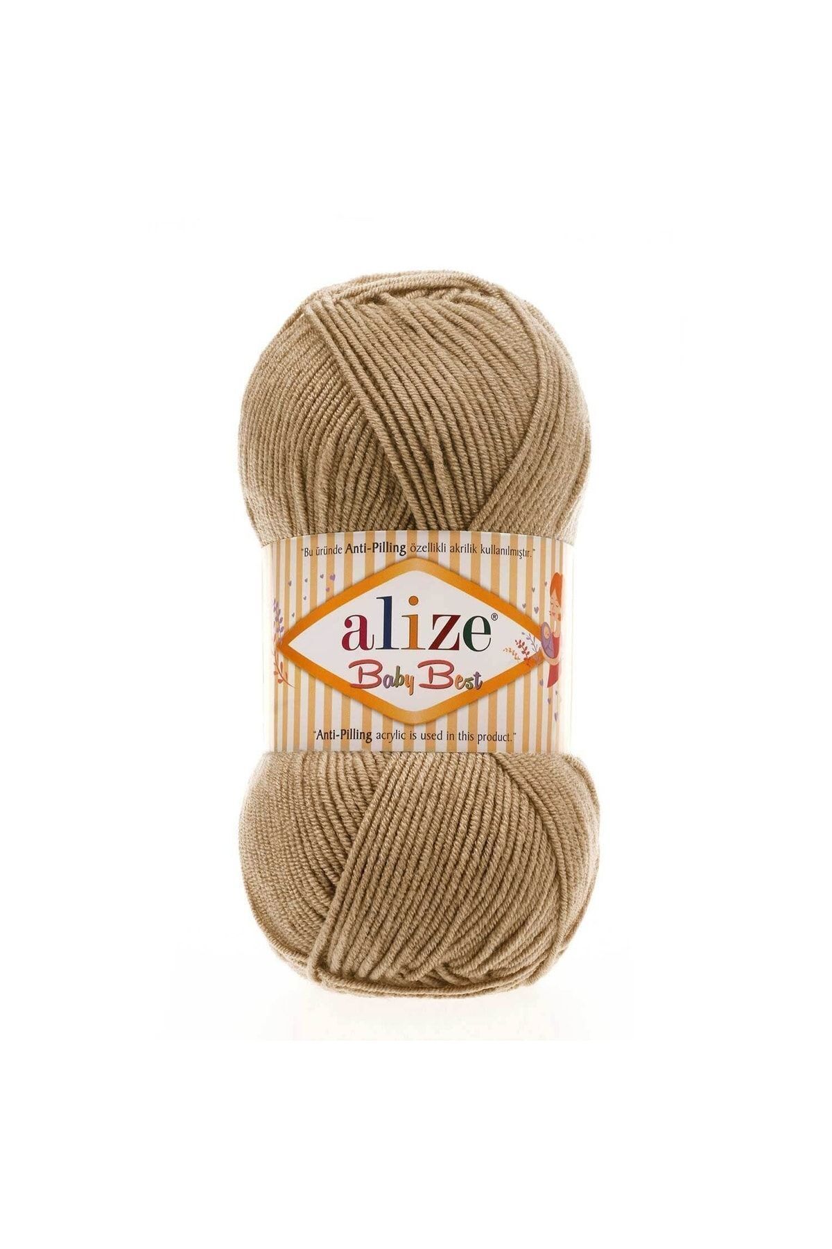 Alize-BABY BEST 368 CAMEL FEATHER 10% Bamboo - 90% Acrylic (Ακρυλικό κατά της σφουγγαρίστρας) / 100 gr - 240 m 1