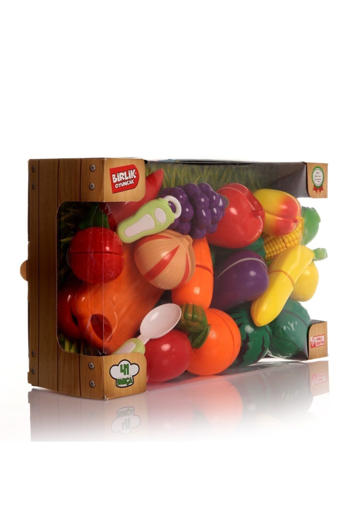 BİRLİK TOYS-41 Pieces Cuttable Fruits and Vegetables Greengrocer Set Toy 3
