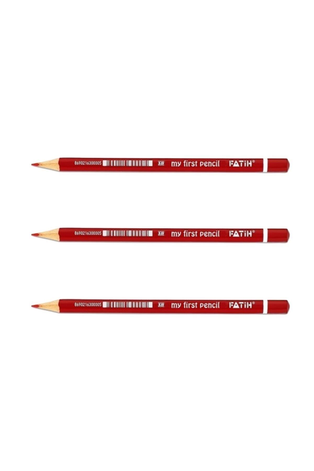 Fatih Ilk Kalemim Kırmızı Kalem Üç Köşeli Jumbo 3 Adet