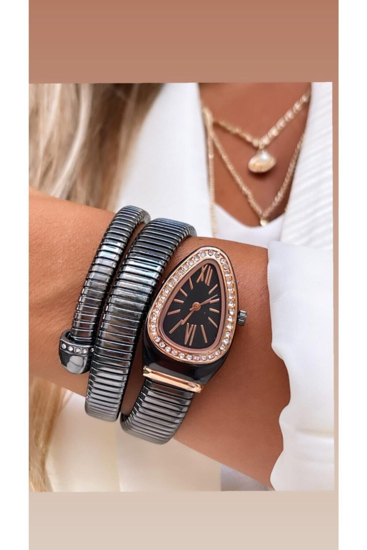 Spectrum Yılan Model Kadın Kol Saati Siyah Rose - OnuAl Fiyat Arşivi