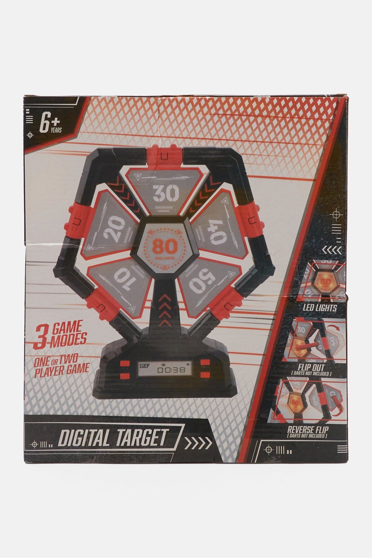 Anko-Digital Reversible Flip Target Game, Black/Red Combo 2