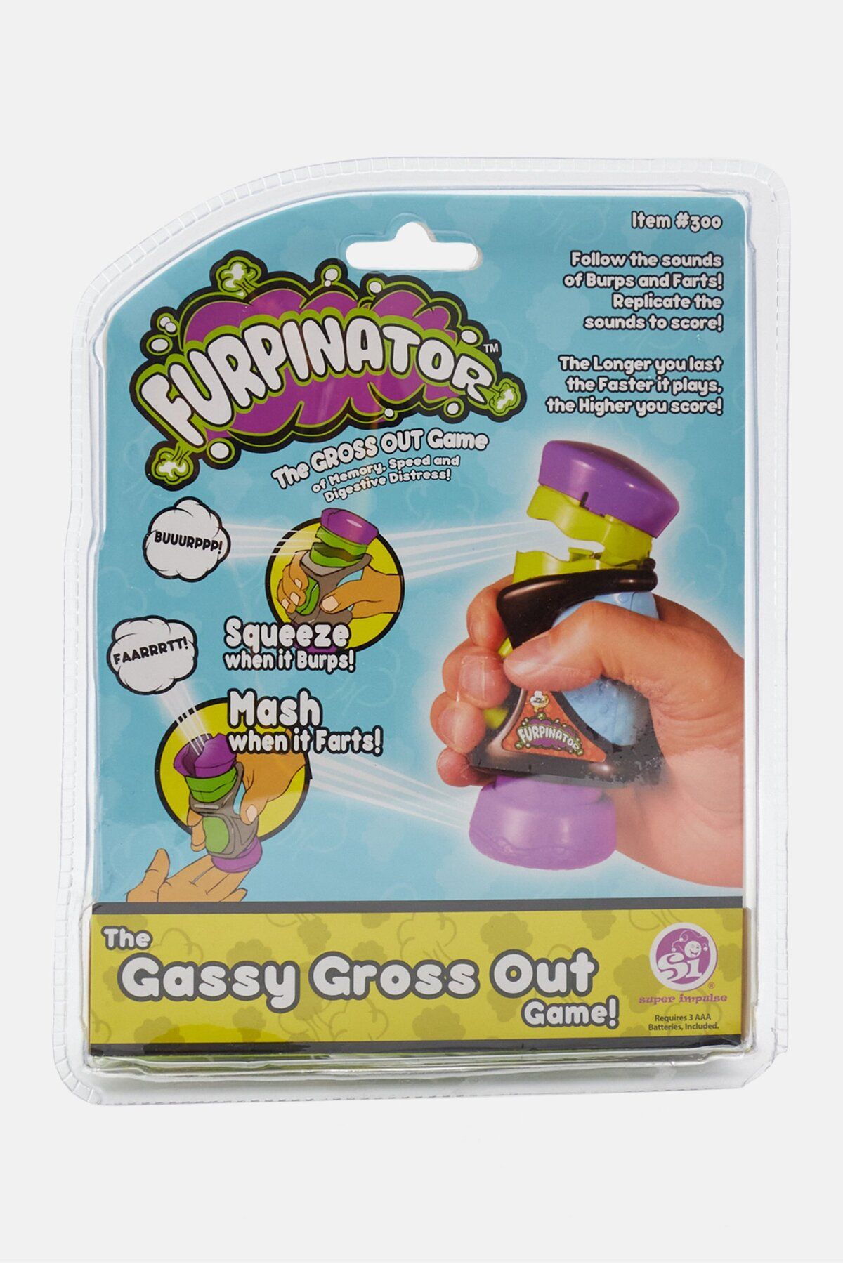 Super Impulse-Furpinator The Game of Burping Farting and Fun Toy, Green/Purple Combo 3