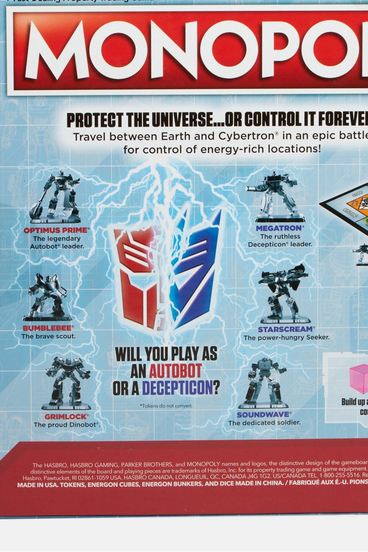 Monopoly-Transformers Puzzle Game, Blue 4