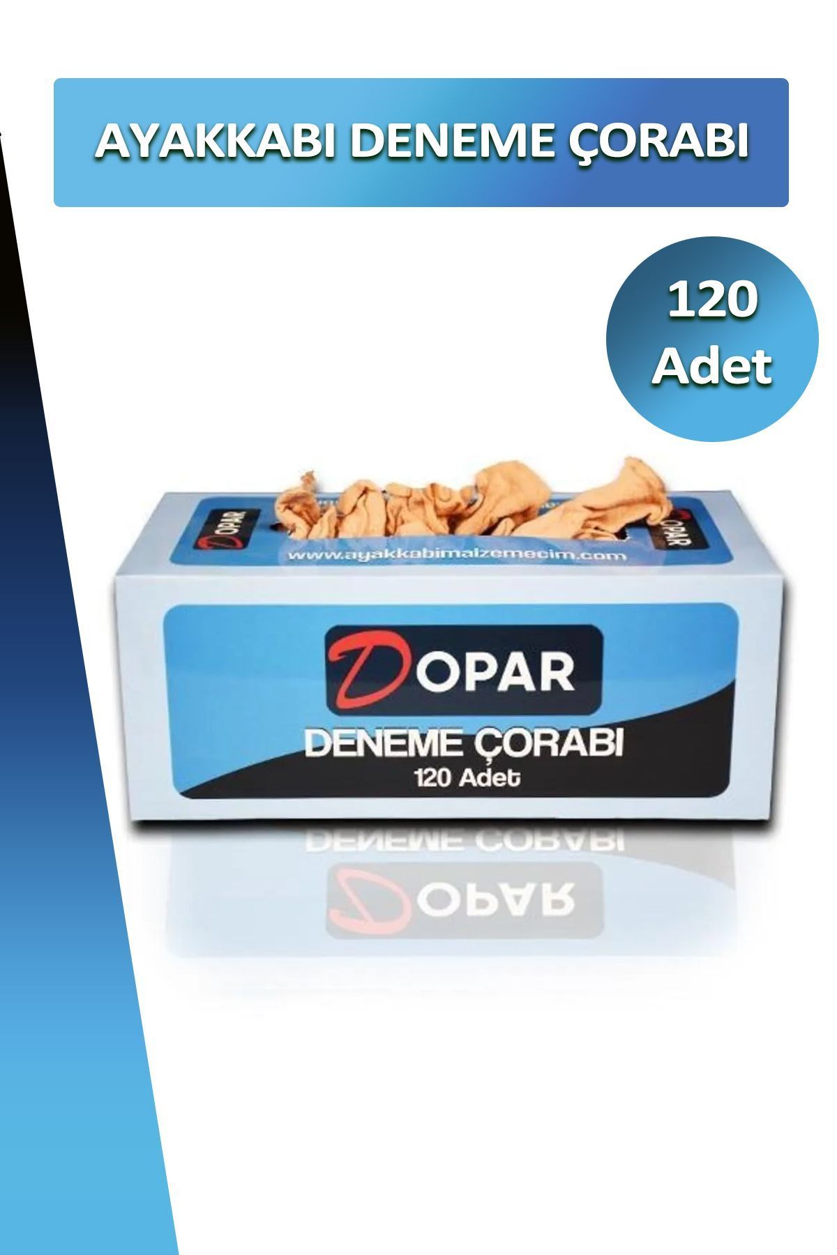 Ayakkabı Deneme Çorabı Tek Kullanımlık 120 Adet - 3