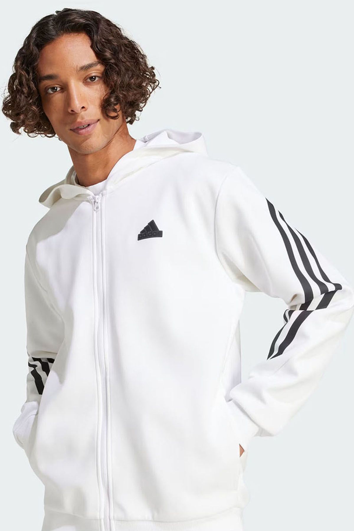adidas-Hooded Men's Tracksuit - m Fi 3S Fz Jj4158 3