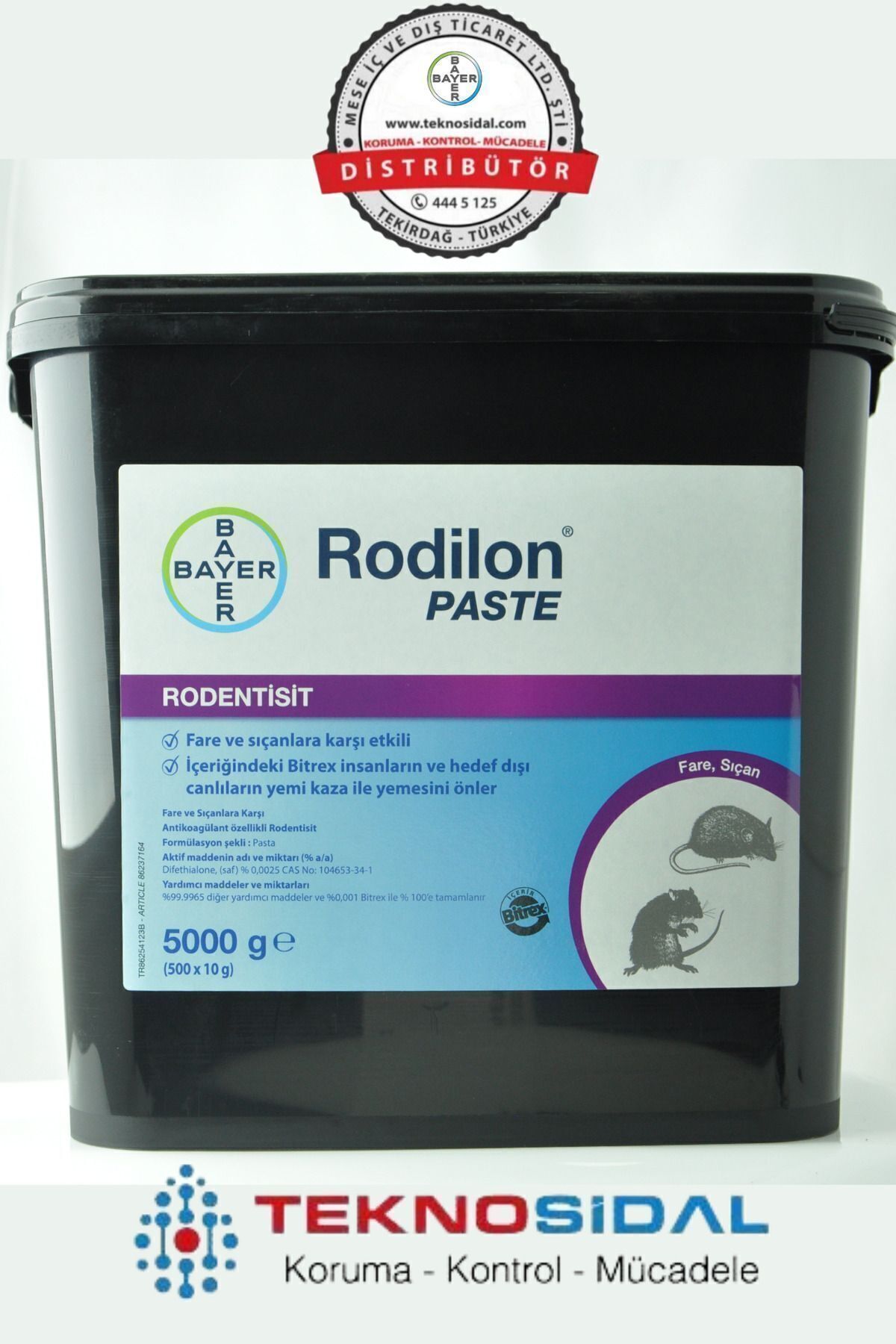 Bayer Rodilon Paste Fare Zehiri Pasta 5 kg