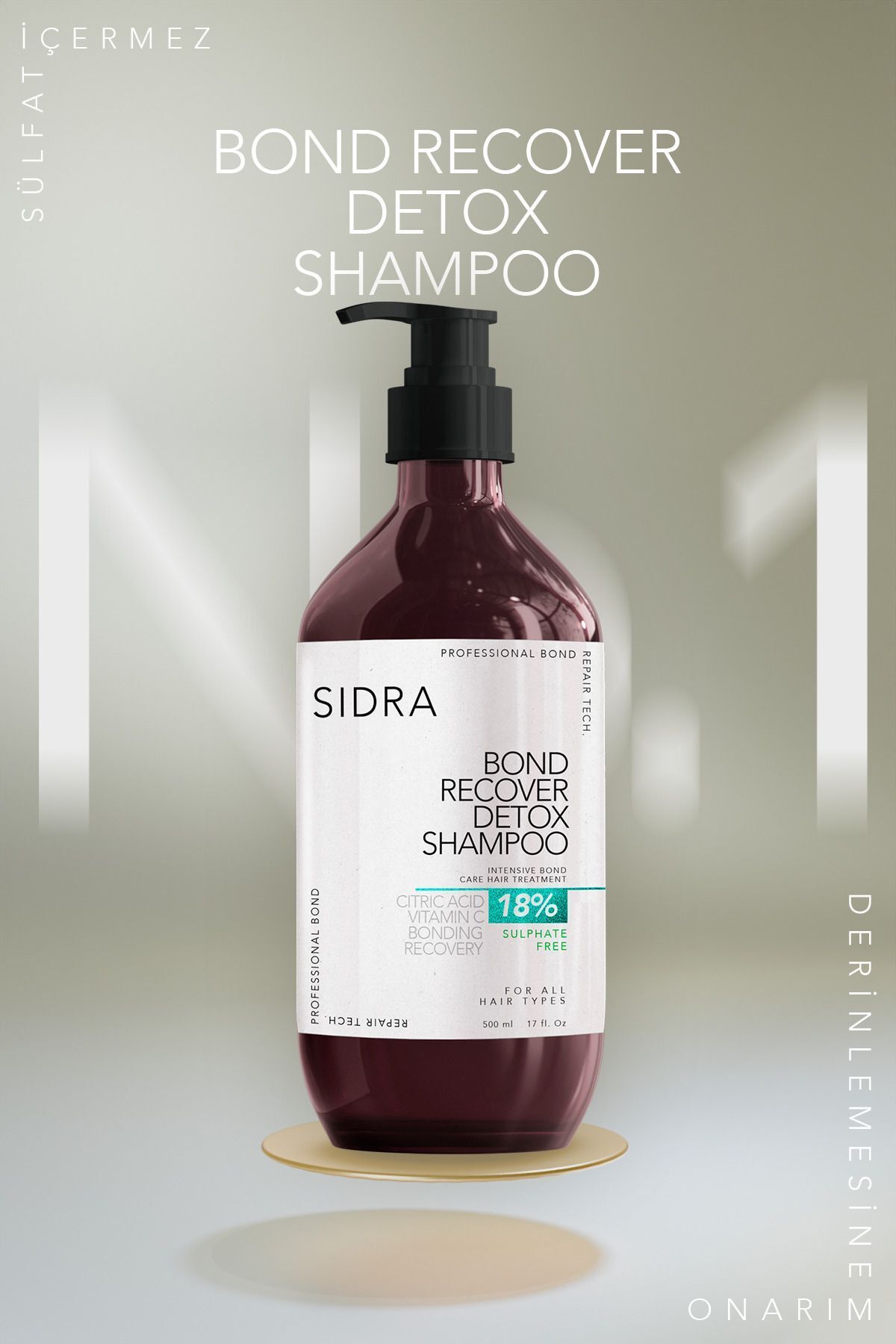 SIDRA PROFESSIONAL BOND-Sıdra No.1 - 500 ML Bond Recover Detox Shampoo 1