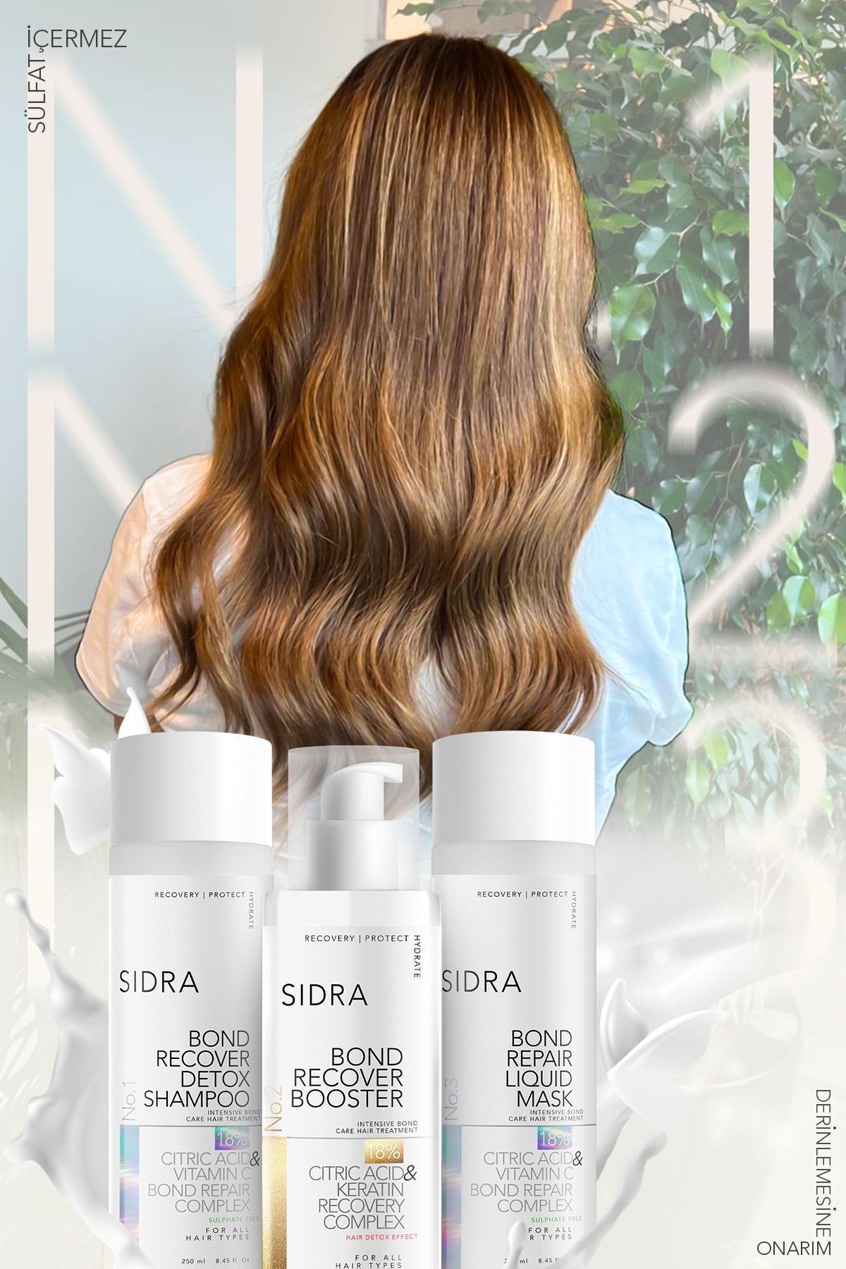 SIDRA PROFESSIONAL BOND-Sıdra No.1 - 500 ML Bond Recover Detox Shampoo 5