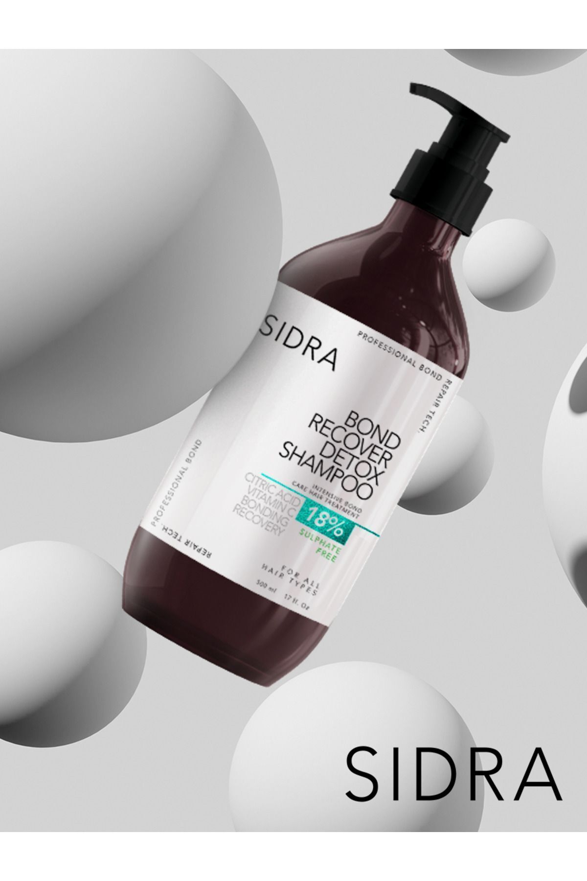 SIDRA PROFESSIONAL BOND-Sıdra No.1 - 500 ML Bond Recover Detox Shampoo 6