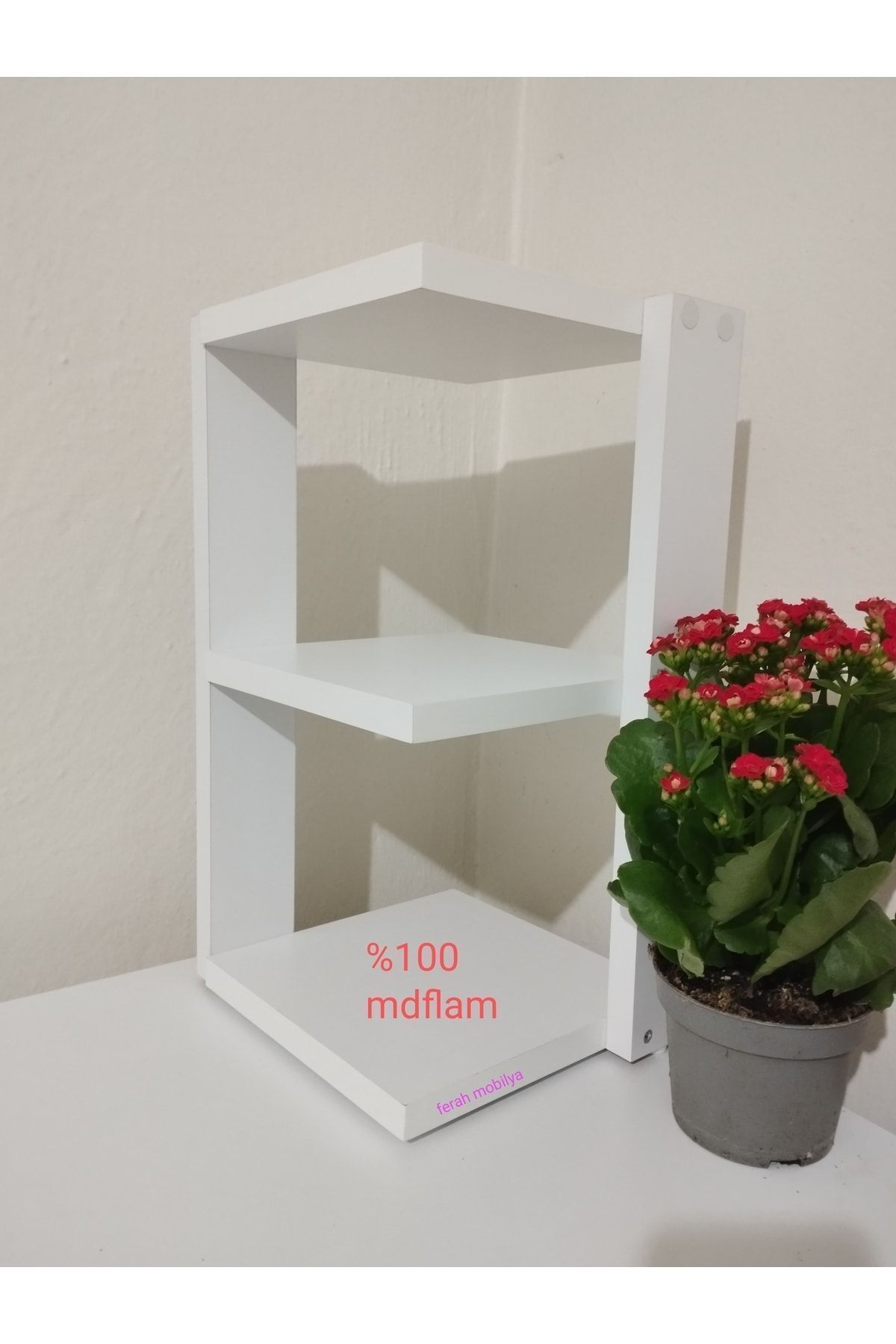 Mobilya Tezgah Üstü Düzenleyici Mdf Köşe Raf