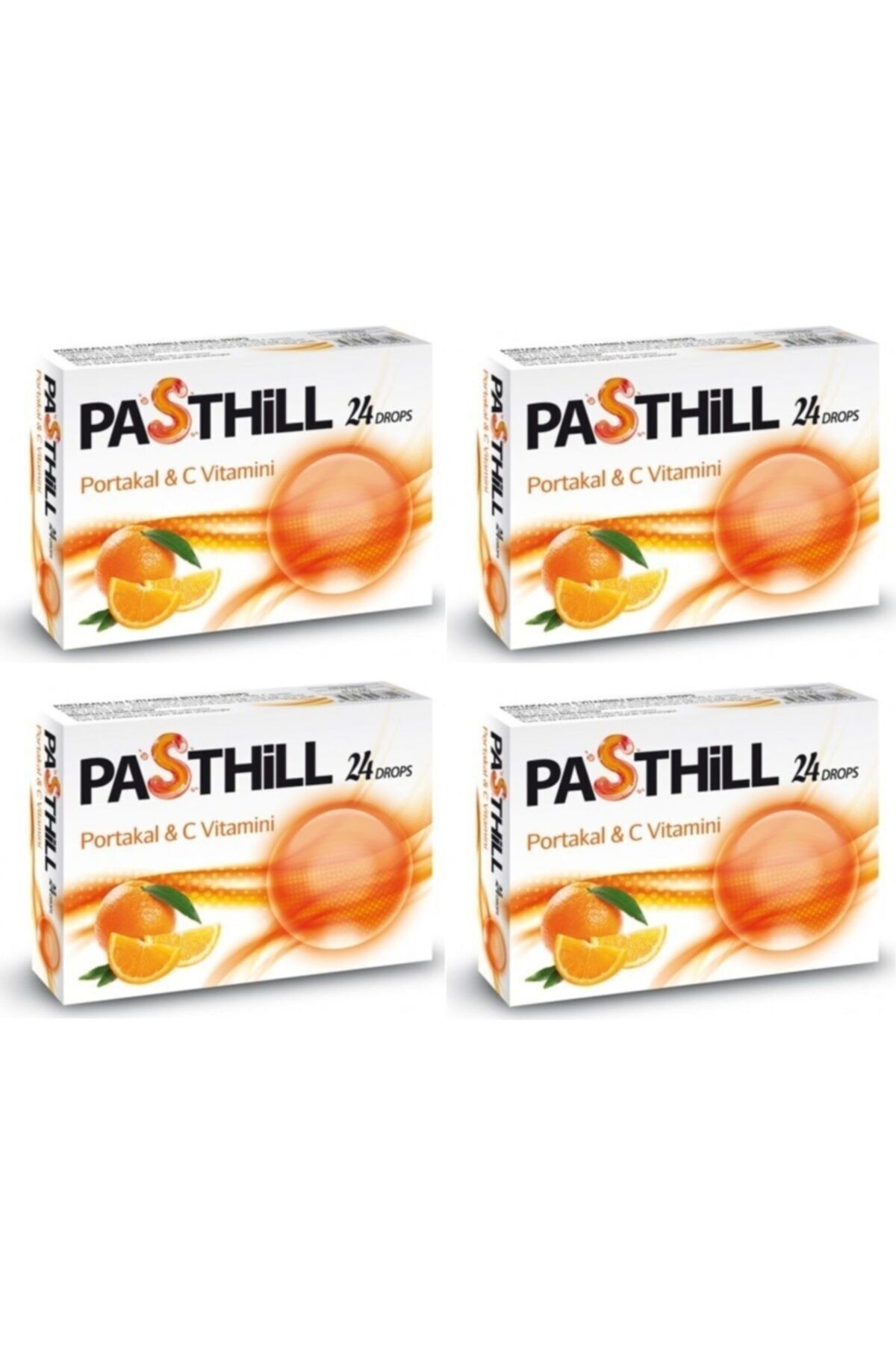 LedaPharma Pasthill Portakal 4'lü Paket X 24 Adet Boğaz Pastili