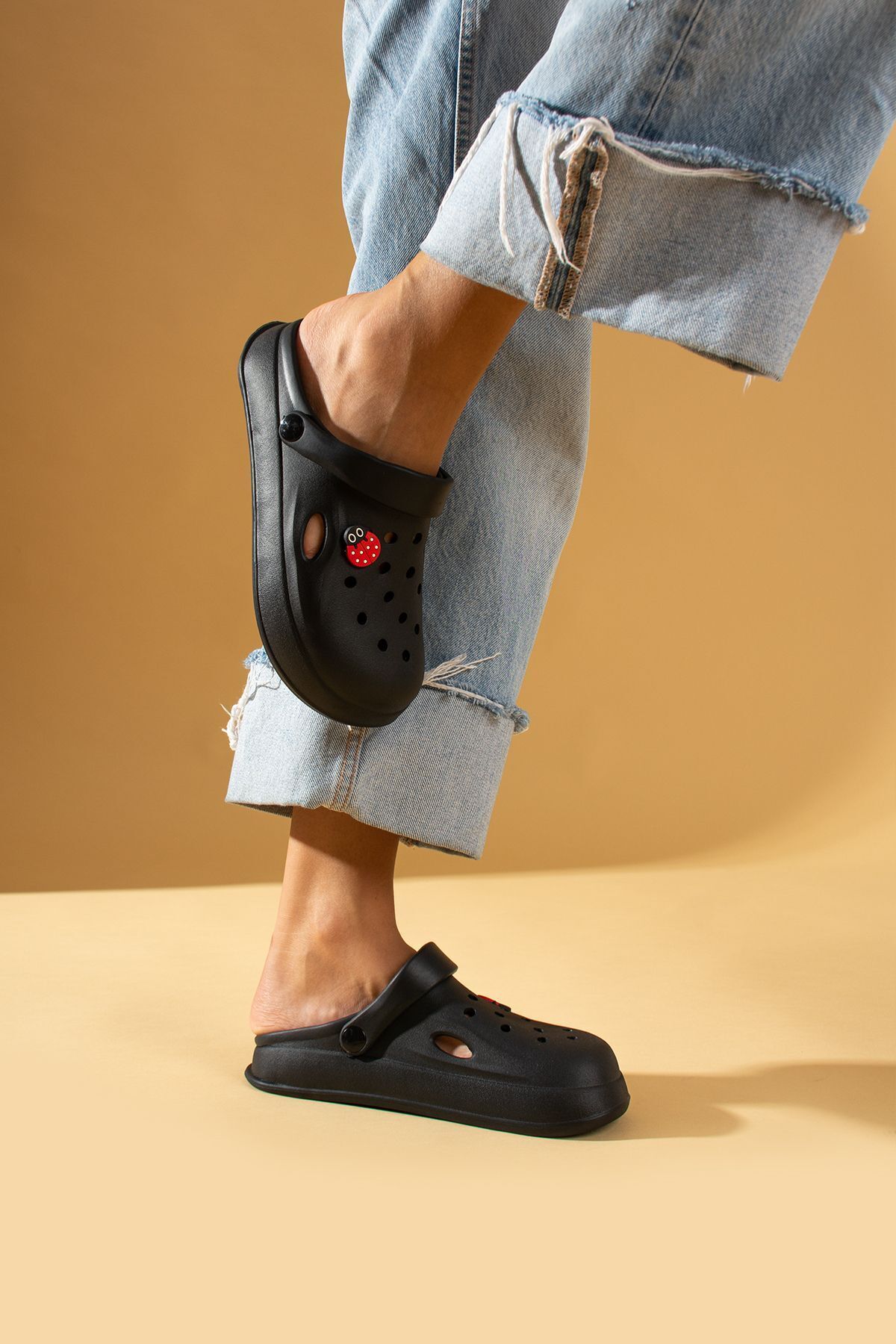 Women's Black Eva Sea Beach Cook Doctor Nurse Hospital Comfortable Sandals Slippers