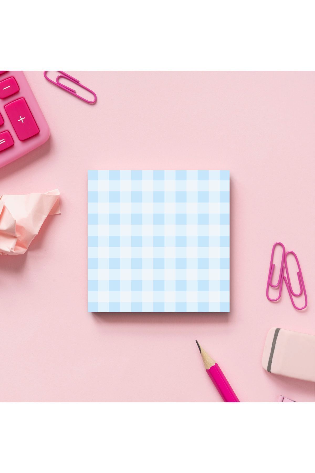 Pine Note-Set of 4 Gingham Patterned Colored Memopad, Notepad, Memo Pad, Notebook, Planner 5
