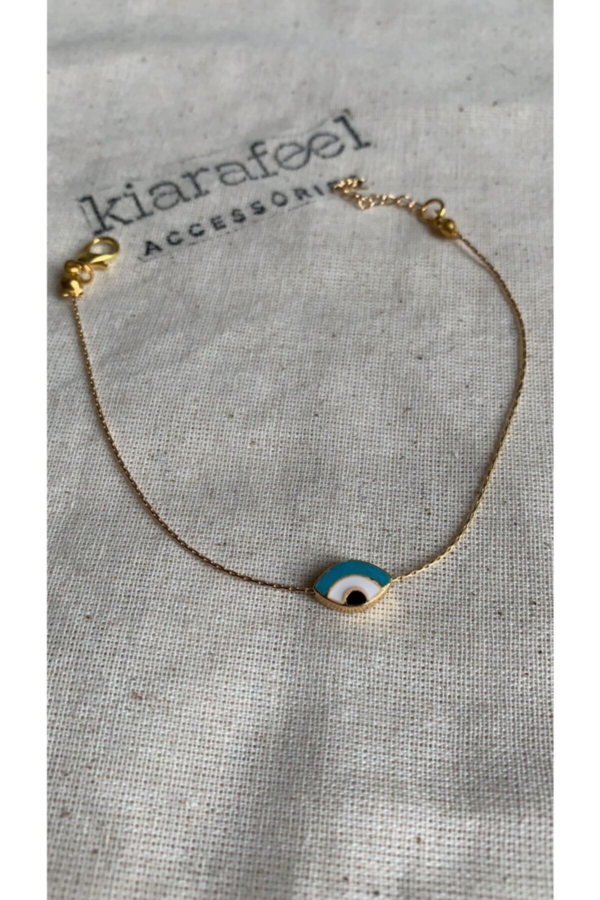 kiarastore Kadın Mavi Göz Figürlü Tasarım Halhal