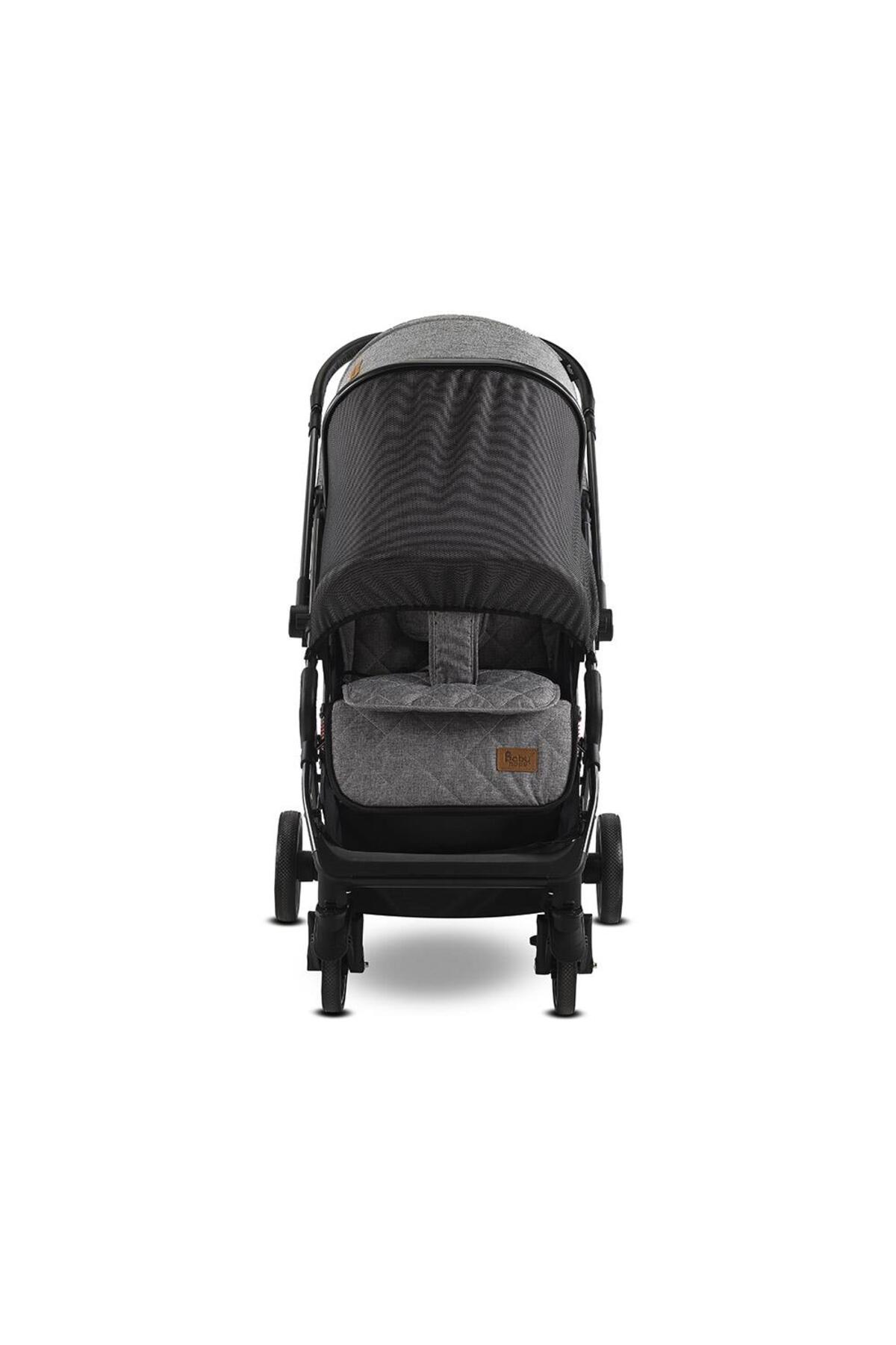Babyhope Çift Yönlü Kabin Bebek Arabası Gri fotoğrafı 7 (önizleme)