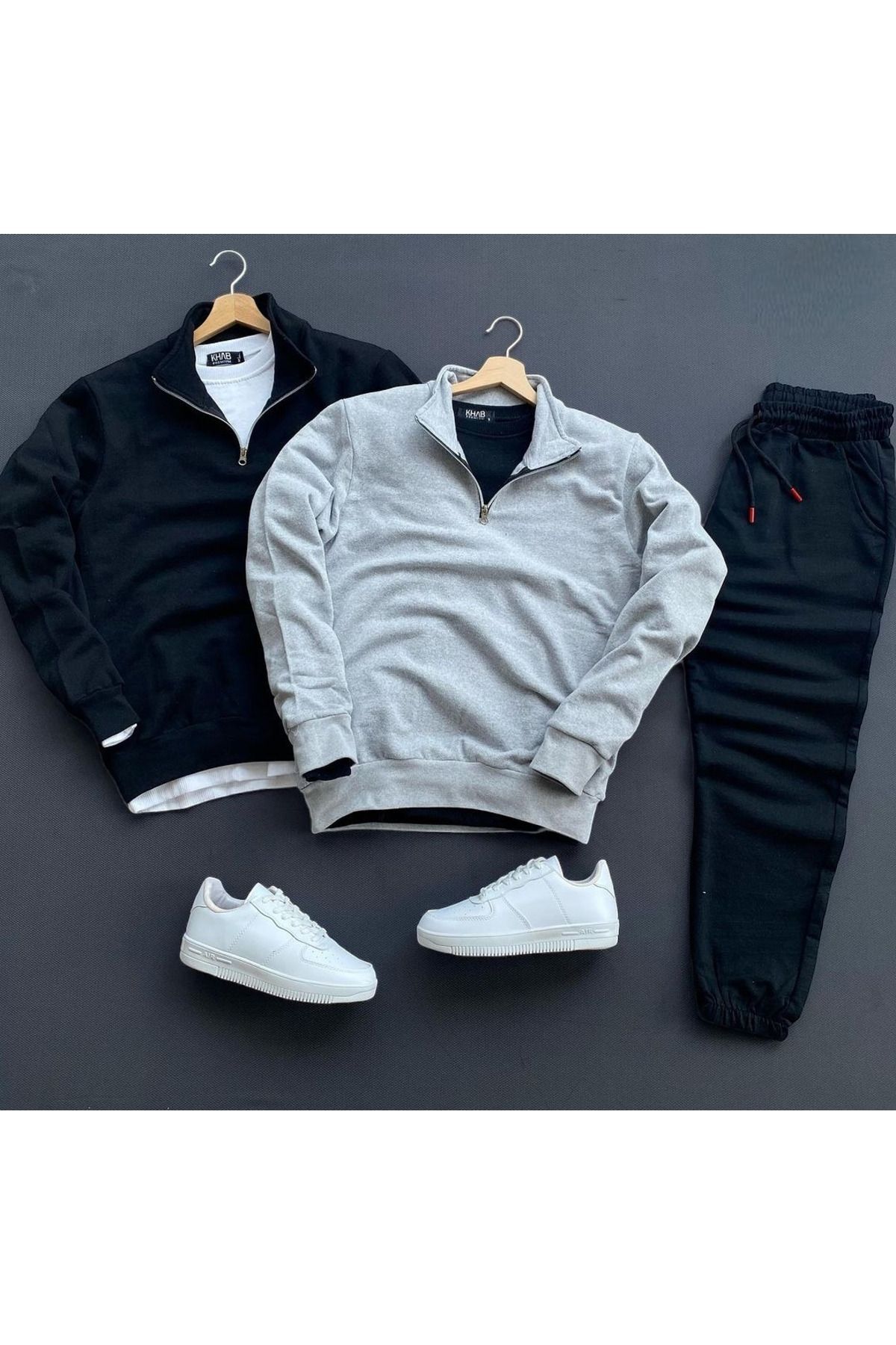 combinaison 3 sweat noir avec du coton à moitié cravate 6e équipe en haut de léquipe 3