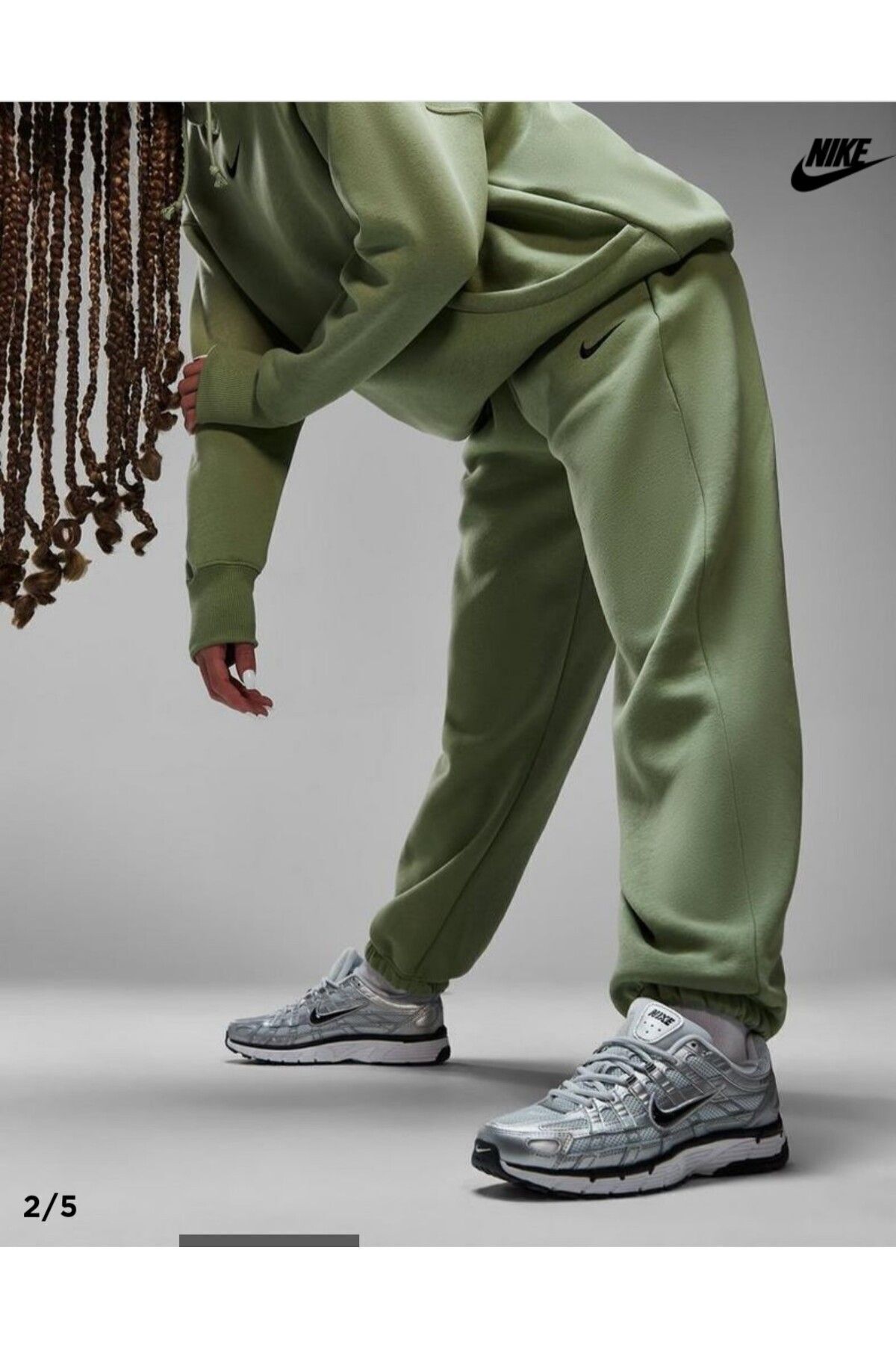 Nike شلوار ورزشی زنانه گشاد با کمر بلند فونیکس فلیس
