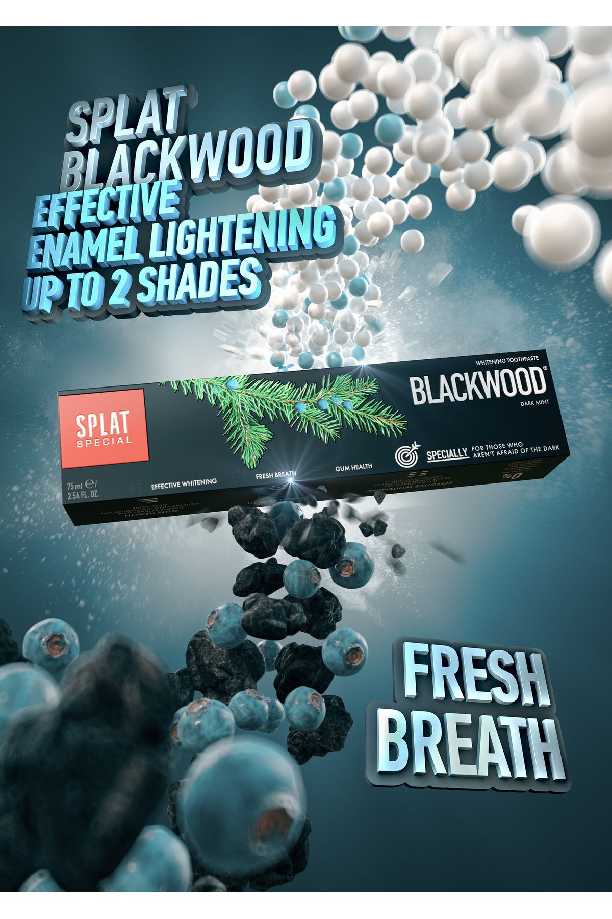 Splat-Blackwood Black Toothpaste 75 ml Strong Whitening + White Plus Toothpaste 100 ml 2