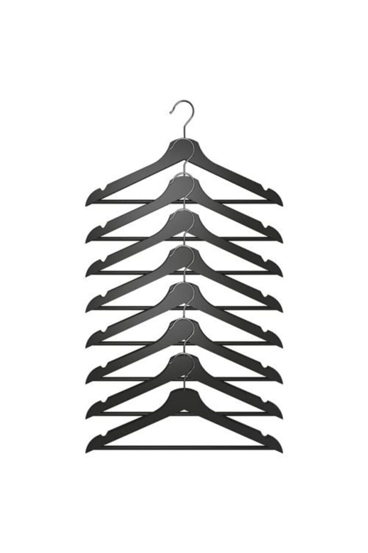 IKEA Boomerang Hanger Black Wooden 8 Pieces Suit Clothes Hanger Trendyol