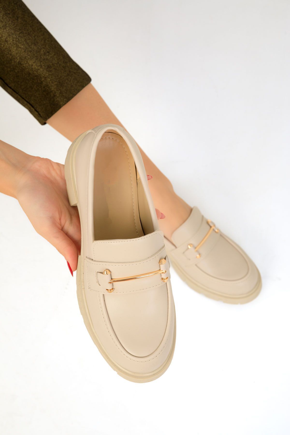 SOHO-Beige Damen-Loafer-Schuhe 19530 5
