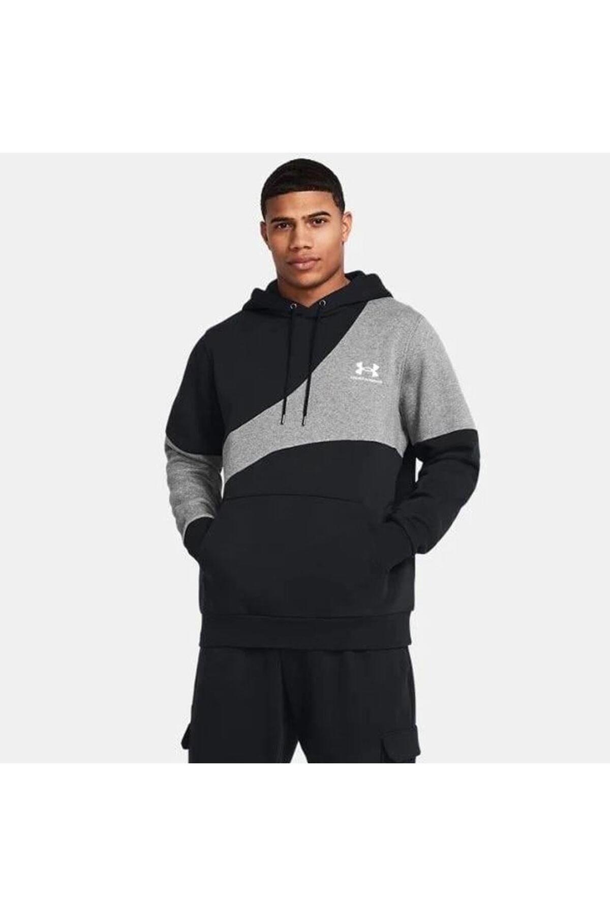 Under Armour Ua Essential Flc Blocked Hd Erkek Sweat 1383070 Erkek Giyim