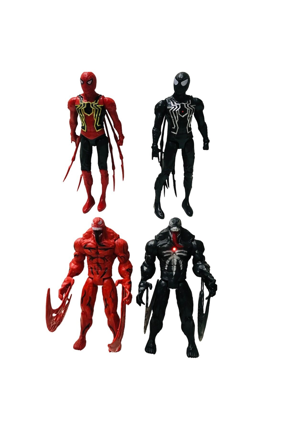 AVENGERS Süper Kahramanlar Venom Spiderman 4 Lü Figür Set Venom 4