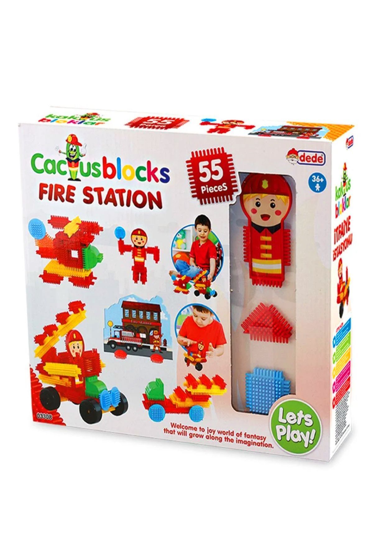 AVDA-Fire Department Cactus Blocks 55 Pieces Puzzle Block Lego Build Building 2