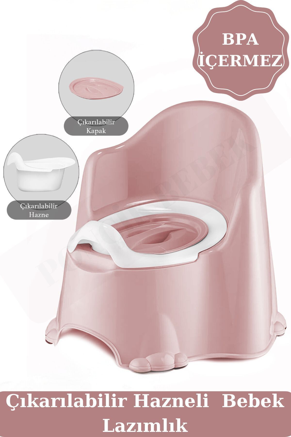 Zuu Baby Comfort Taşınabilir Lazımlık – Çocuk Tuvalet Eğitimi Alıştırma Lazımlığı Pudra