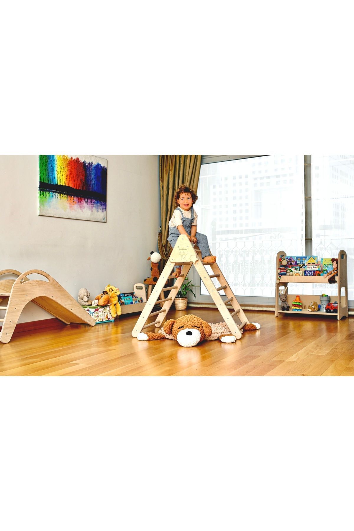 مثلث بزرگ بالا رفتن| نردبان بالا رفتن مونته‌سوری| اسباب‌بازی بزرگ بالا رفتن و تعادل