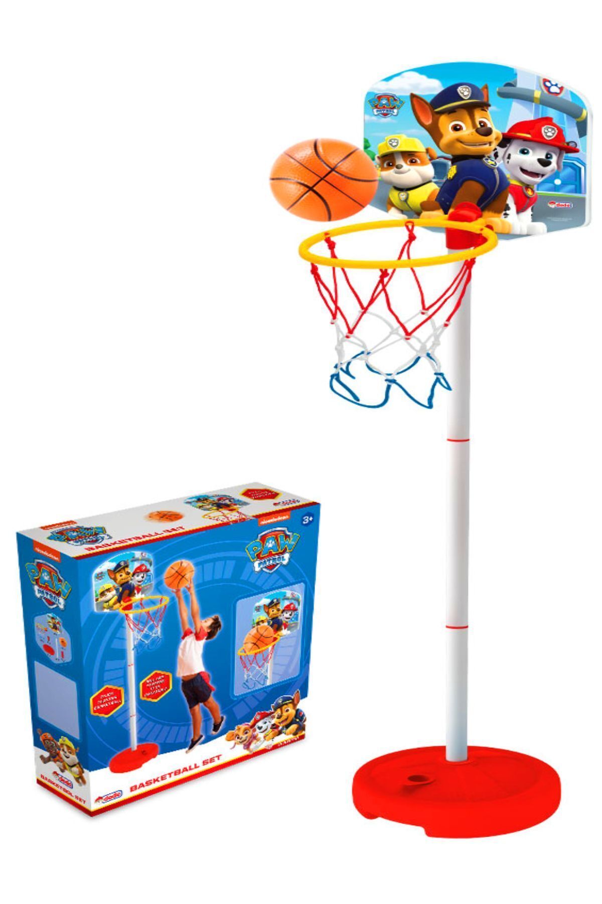 Grandpa Paw Patrol Small Leg Basketball Hoop Set - Adjustable 2 Different Sizes