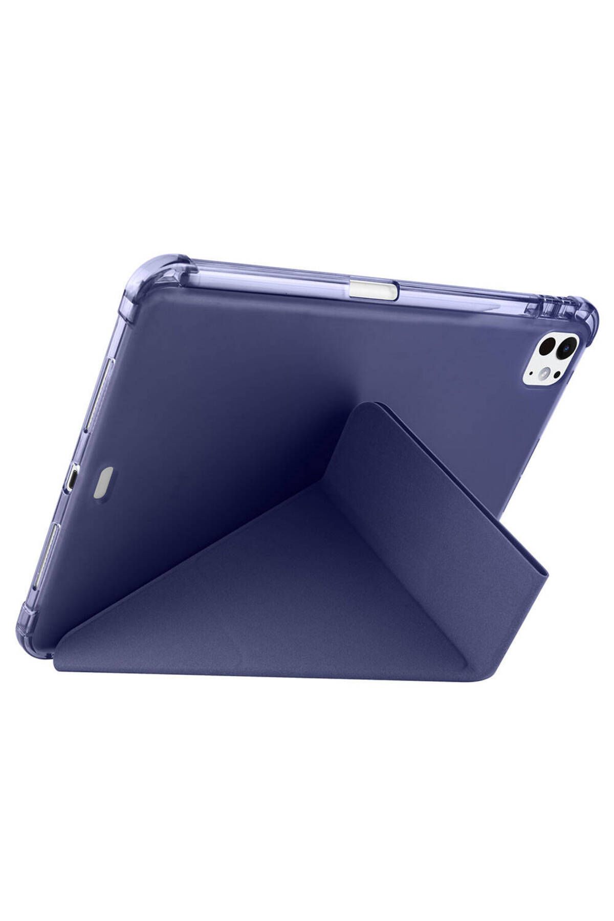 Cep prime-iPad Pro 11 2024 - Shock Absorbing Tri Folding Case with Compartment Stand Pen 3