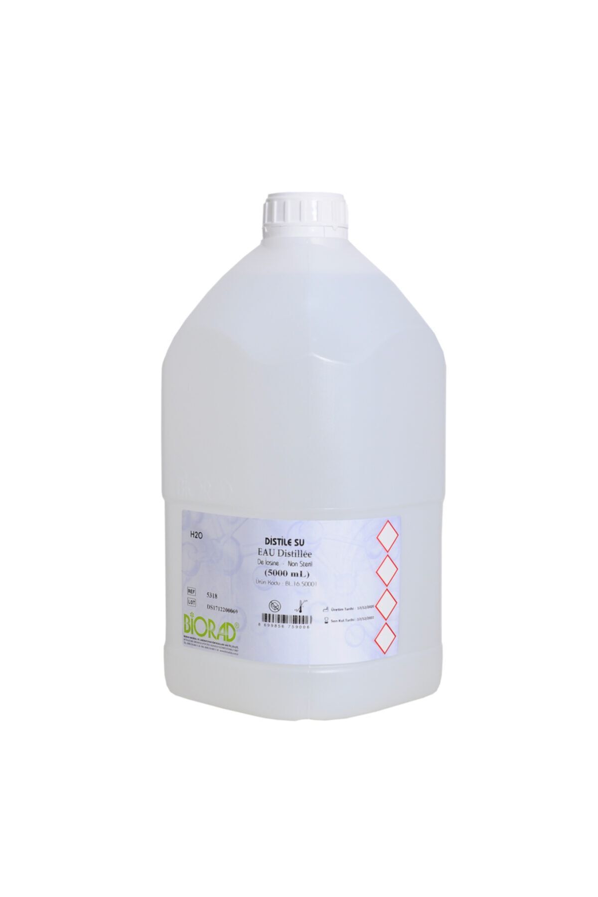 BİORAD Distile Su 5 Lt. Nonsteril Saf Su