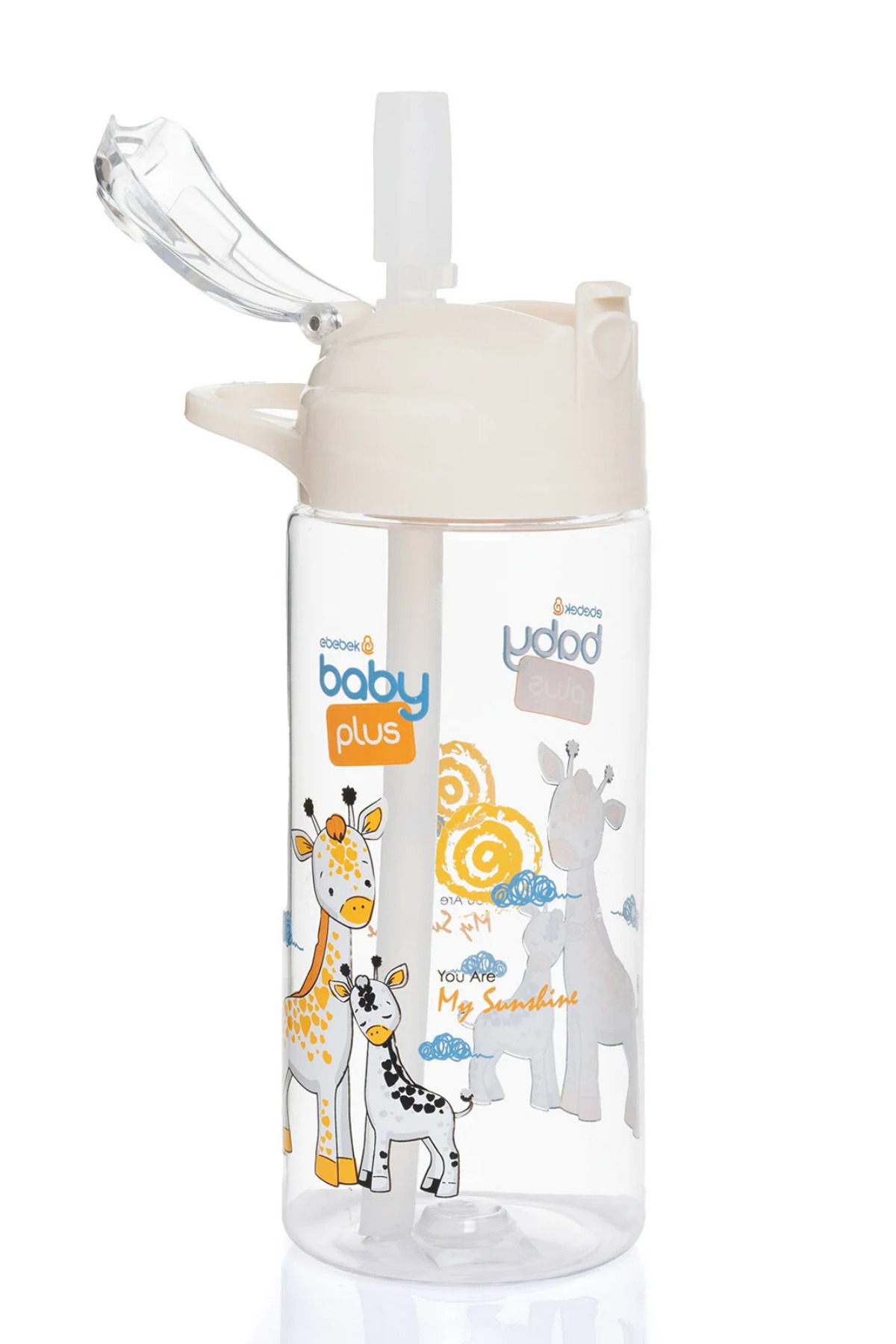 Baby Plus Desenli Pipetli Tritan Bebek Su Matarası 500 ml - Sert Silikon Uçlu Matara fotoğrafı 2 (önizleme)