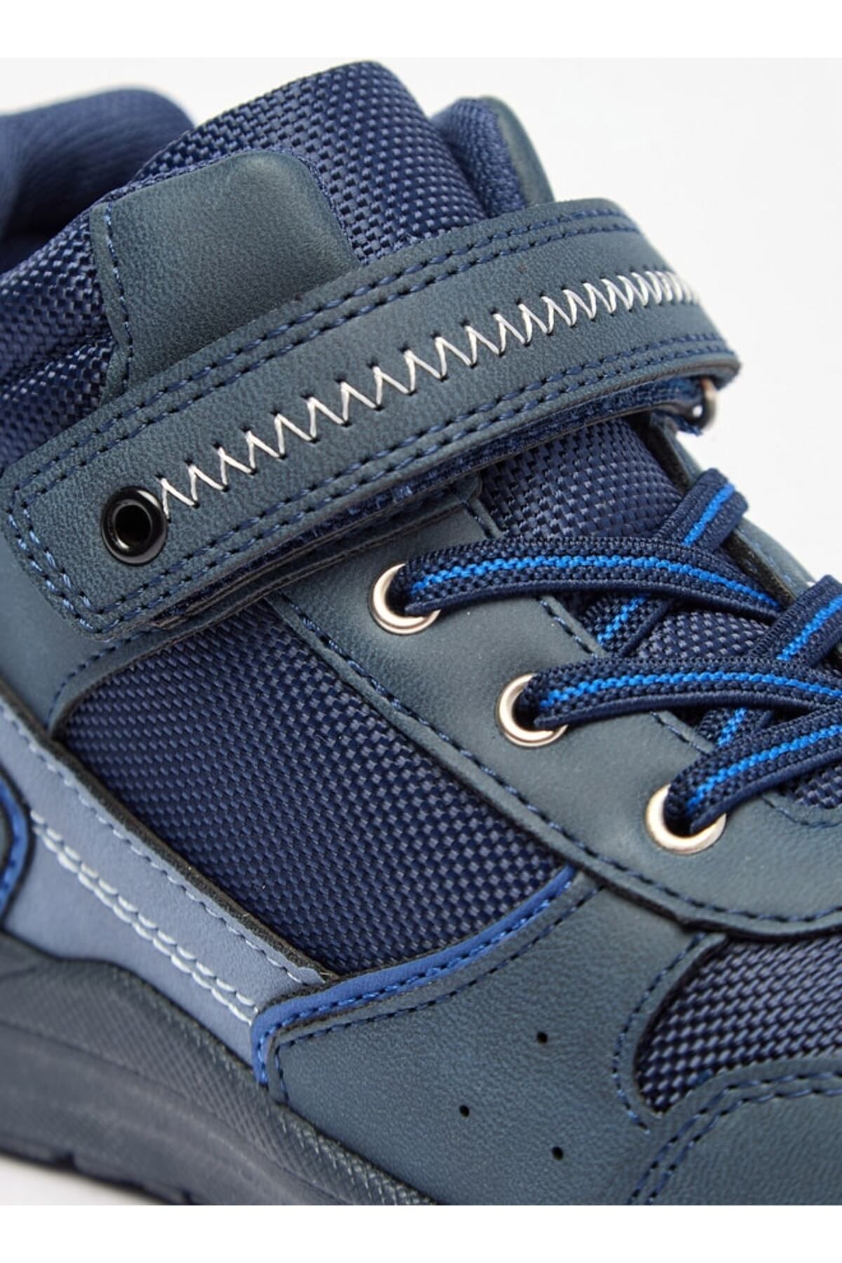 LBL by Shoexpress-Panelled High Cut Sneakers with Hook and Loop Closure 5