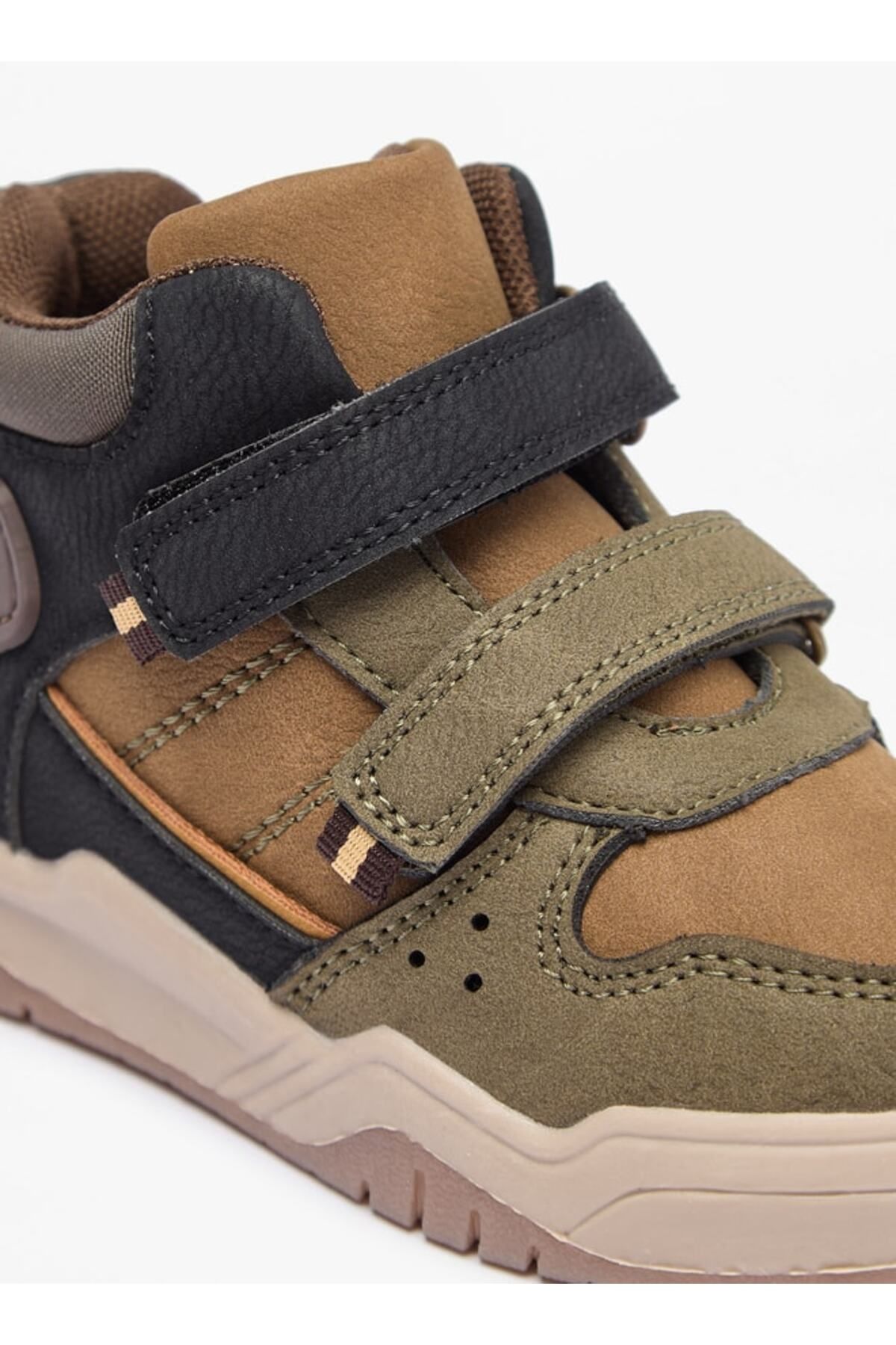 LBL by Shoexpress-Panelled High Cut Sneakers with Hook and Loop Closure 5