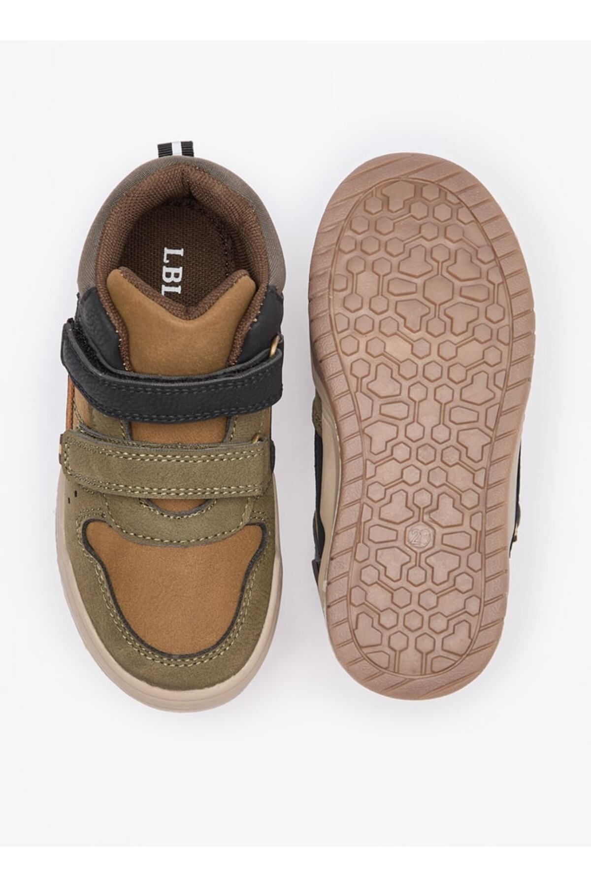 LBL by Shoexpress-Panelled High Cut Sneakers with Hook and Loop Closure 4