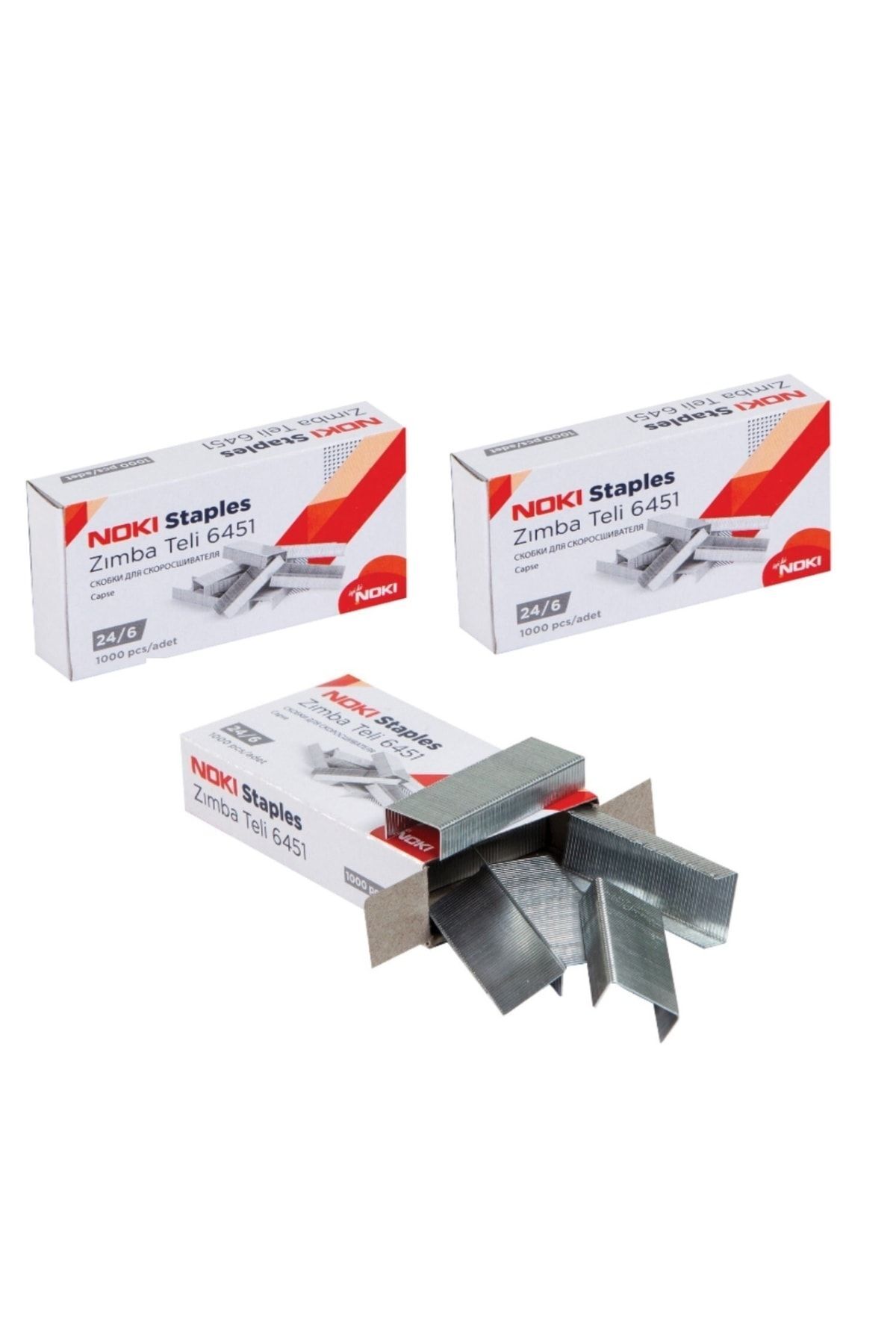 Noki Büyük Zımba Teli No:24/6 1000'li X 3 Paket