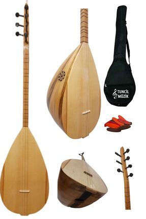 LORE Kısa Sap Bağlama Saz Mini Set Su Geçirmez Kılıf Mızrap Çift Ses Çıkışı B...