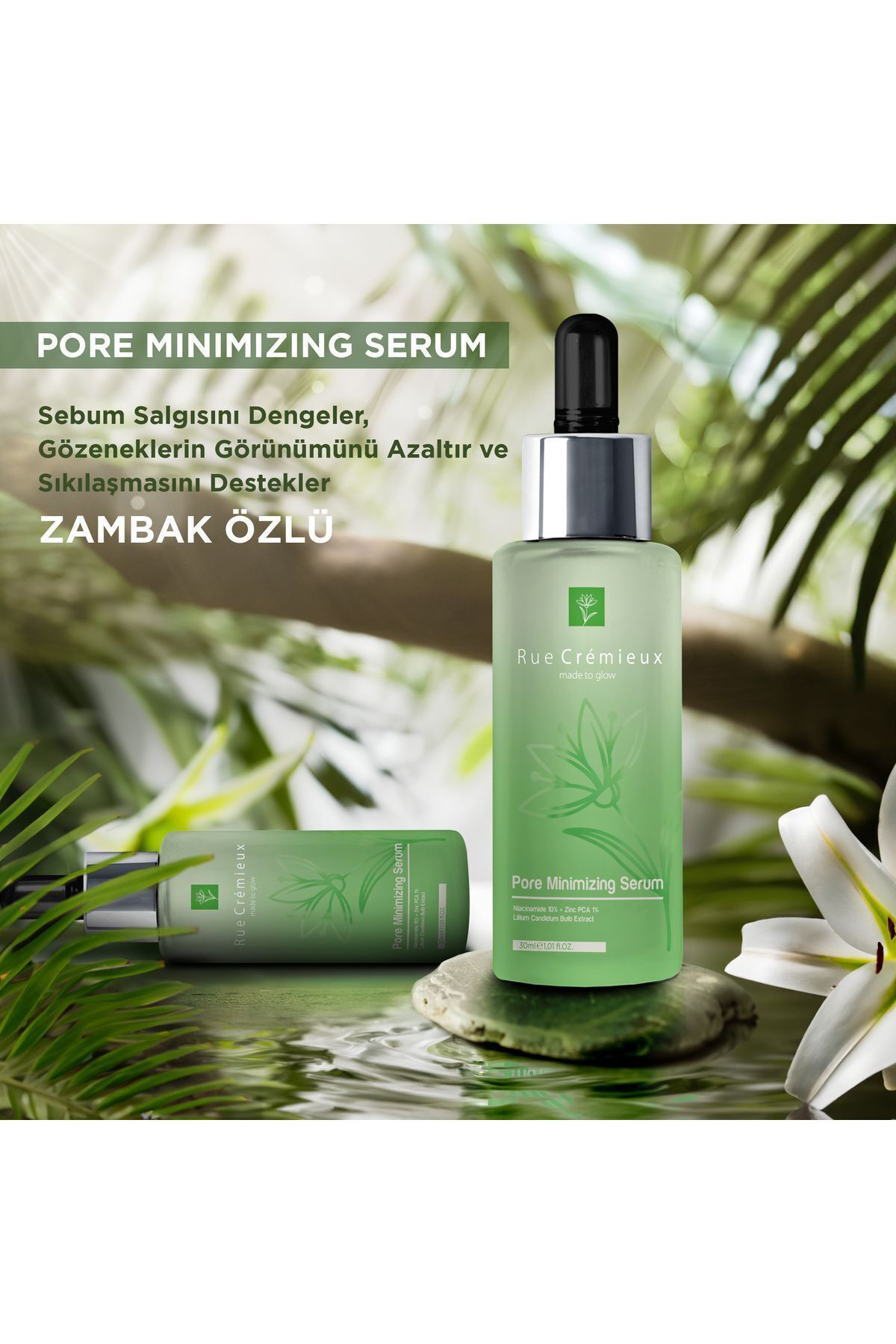 Gözenek Sıkılaştırıcı Zambak Özlü Cilt Bakım Serumu 30ml - (NİACİNAMİDE %10 ZİNC PCA %1) - Tk — RC05 — تصویر 7 از 8