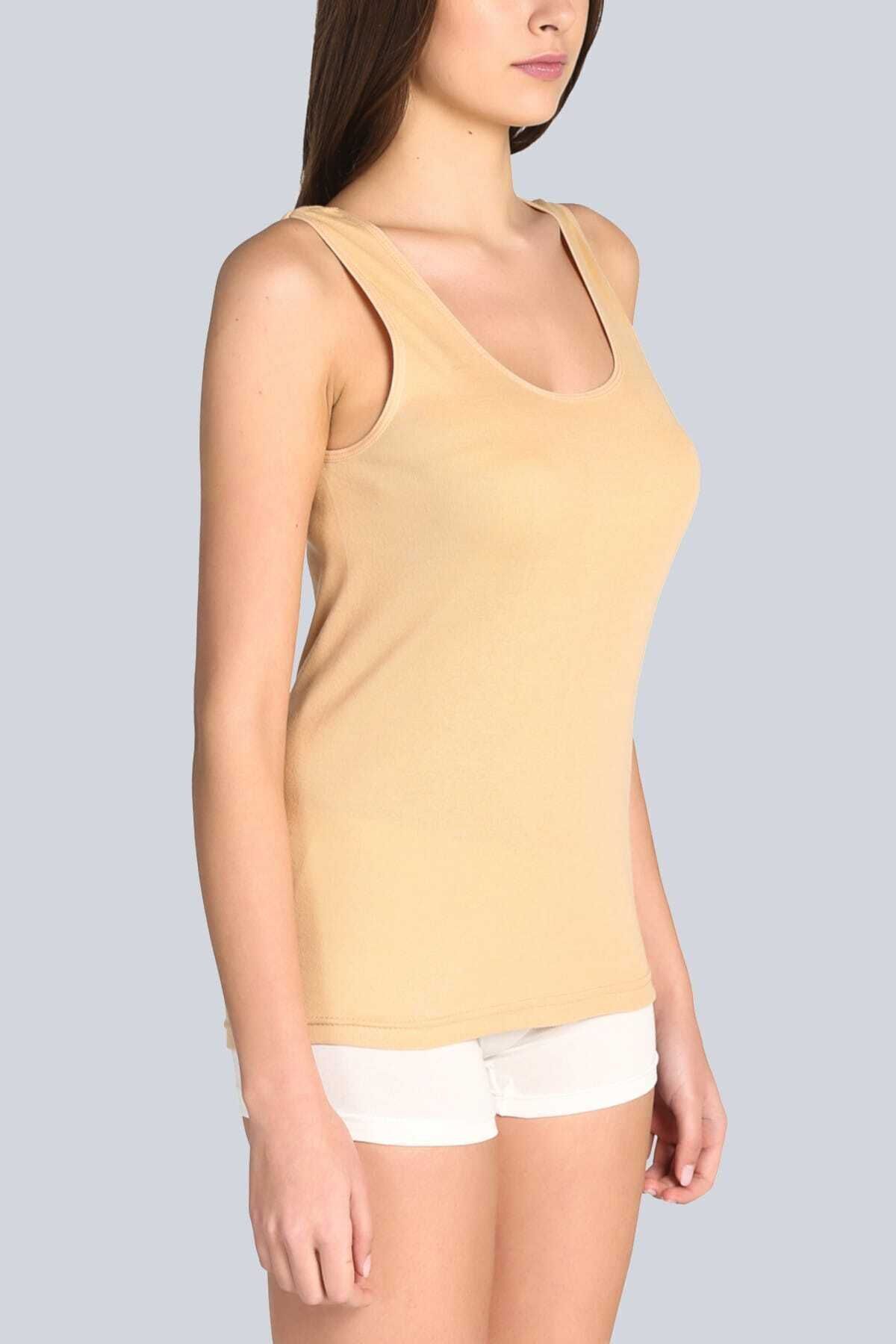 Tutku-Tricot de corp cu bretele din bumbac pentru femei Skin 1