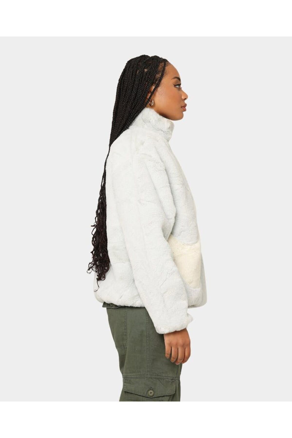 کاپشن ورزشی زنانه Nike مدل Faux Fur Swoosh Nike