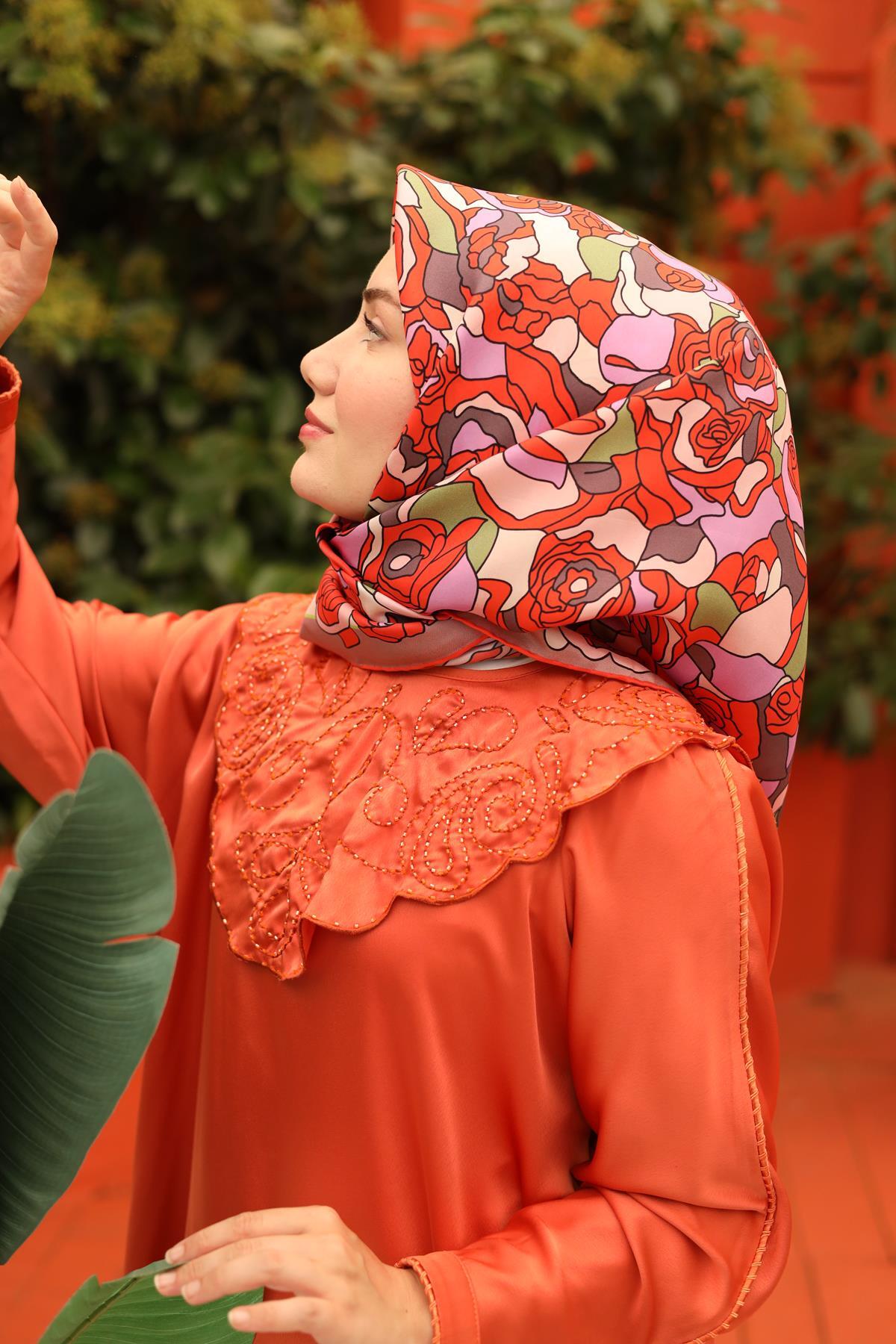 روسری زنانه خانه ابریشم | 11434-09 Silk Home - Image 7