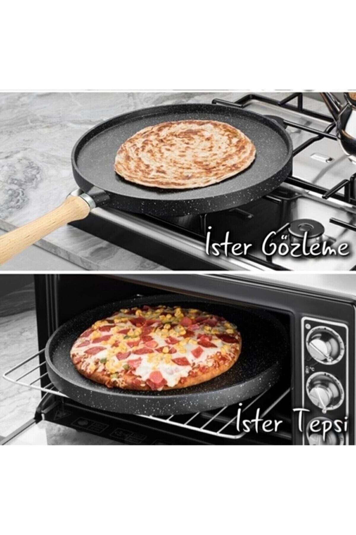 Altunay Hamarat Derin Döküm Granit Gözleme-ızgara Tavası 35 Cm