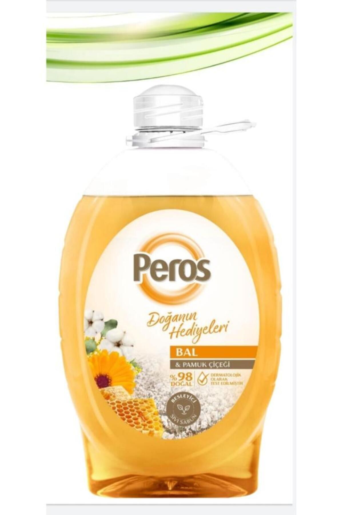 صابون مایع عسل و گل پنبه 3 لیتر Peros