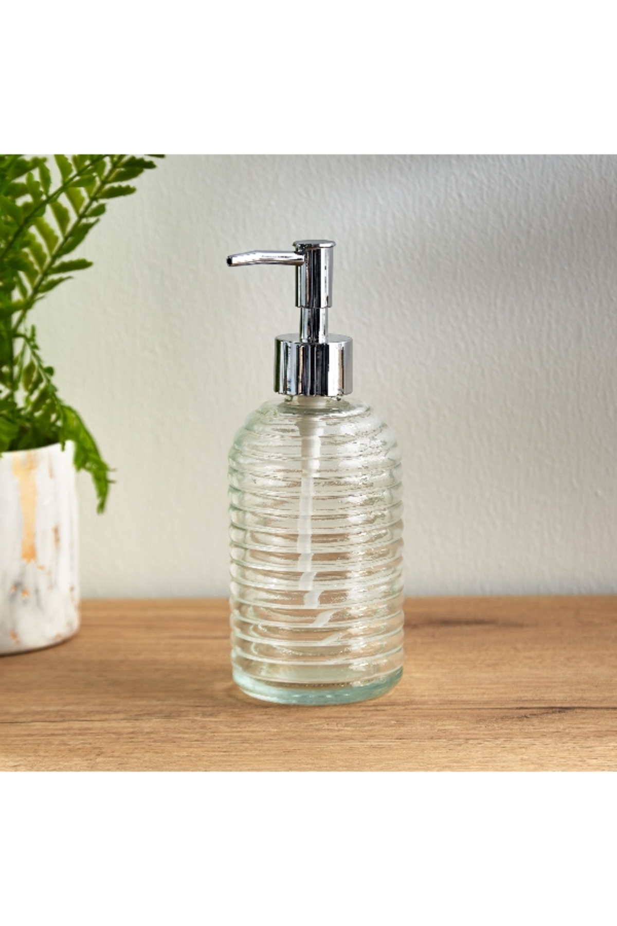Home Box Vega Glass Soap Dispenser - 7.5x7.5x18.5 cm