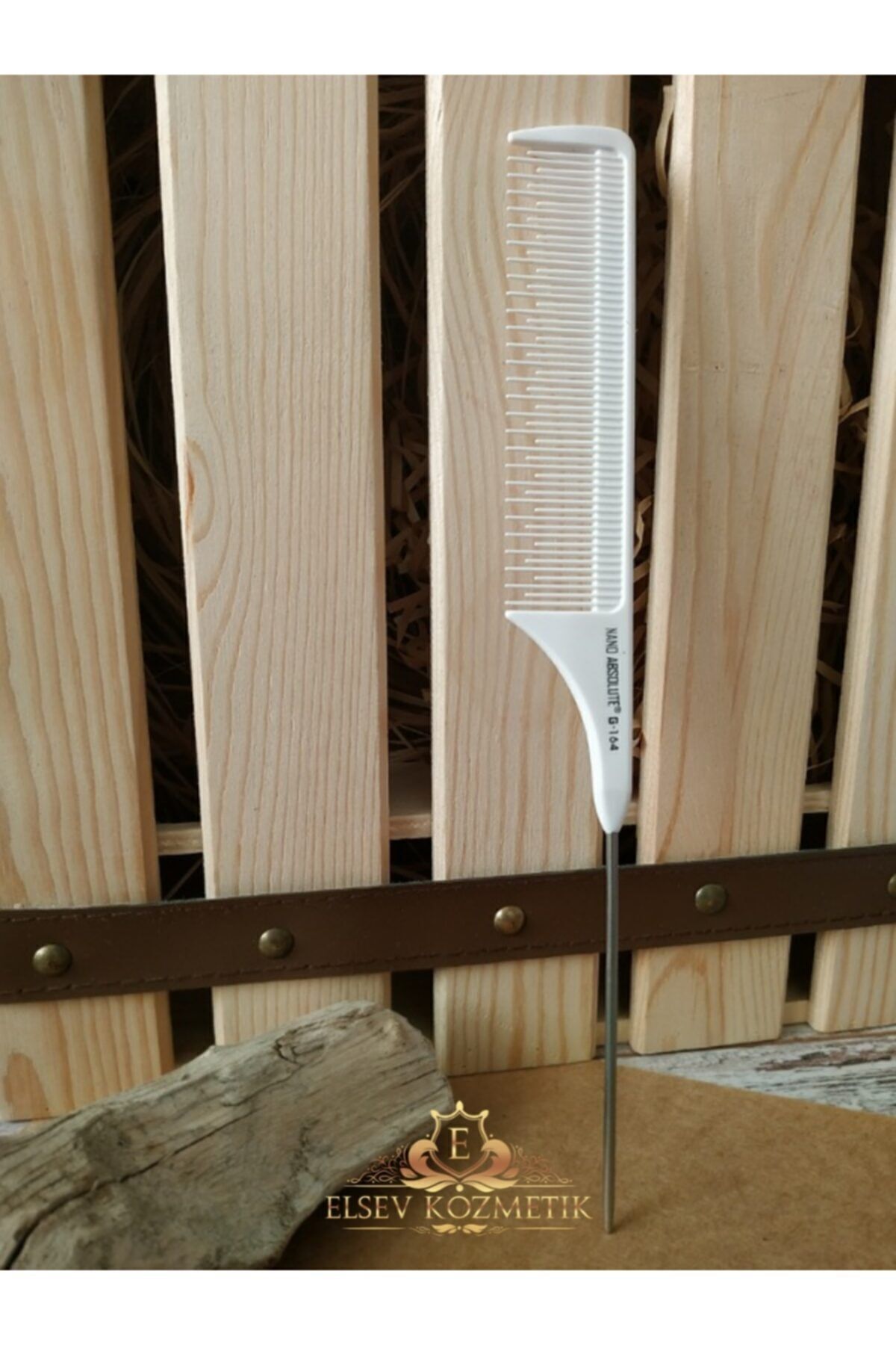 شانه کرپ G-164 سفید Elsevkozmetik Nano Absolute