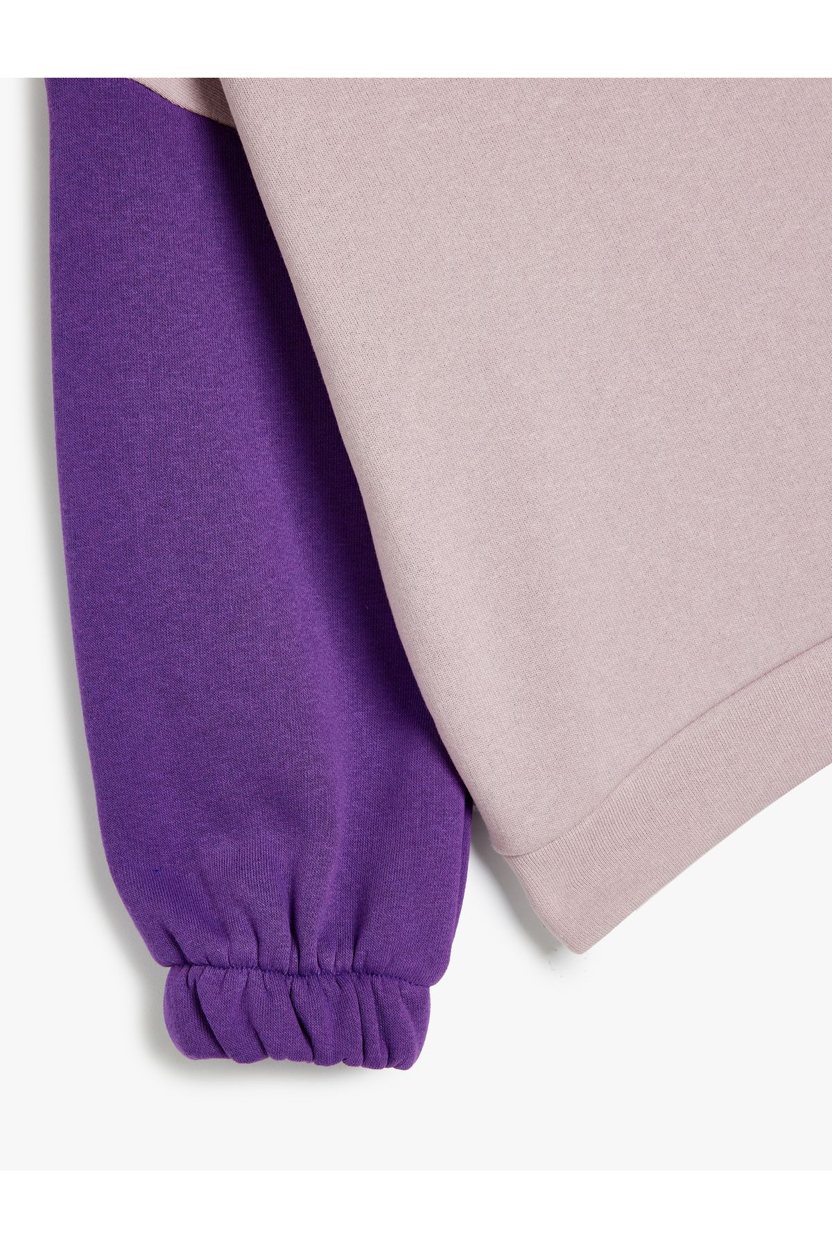Kapşonlu Crop Sweatshirt Slogan Baskılı Uzun Kollu Pamuklu