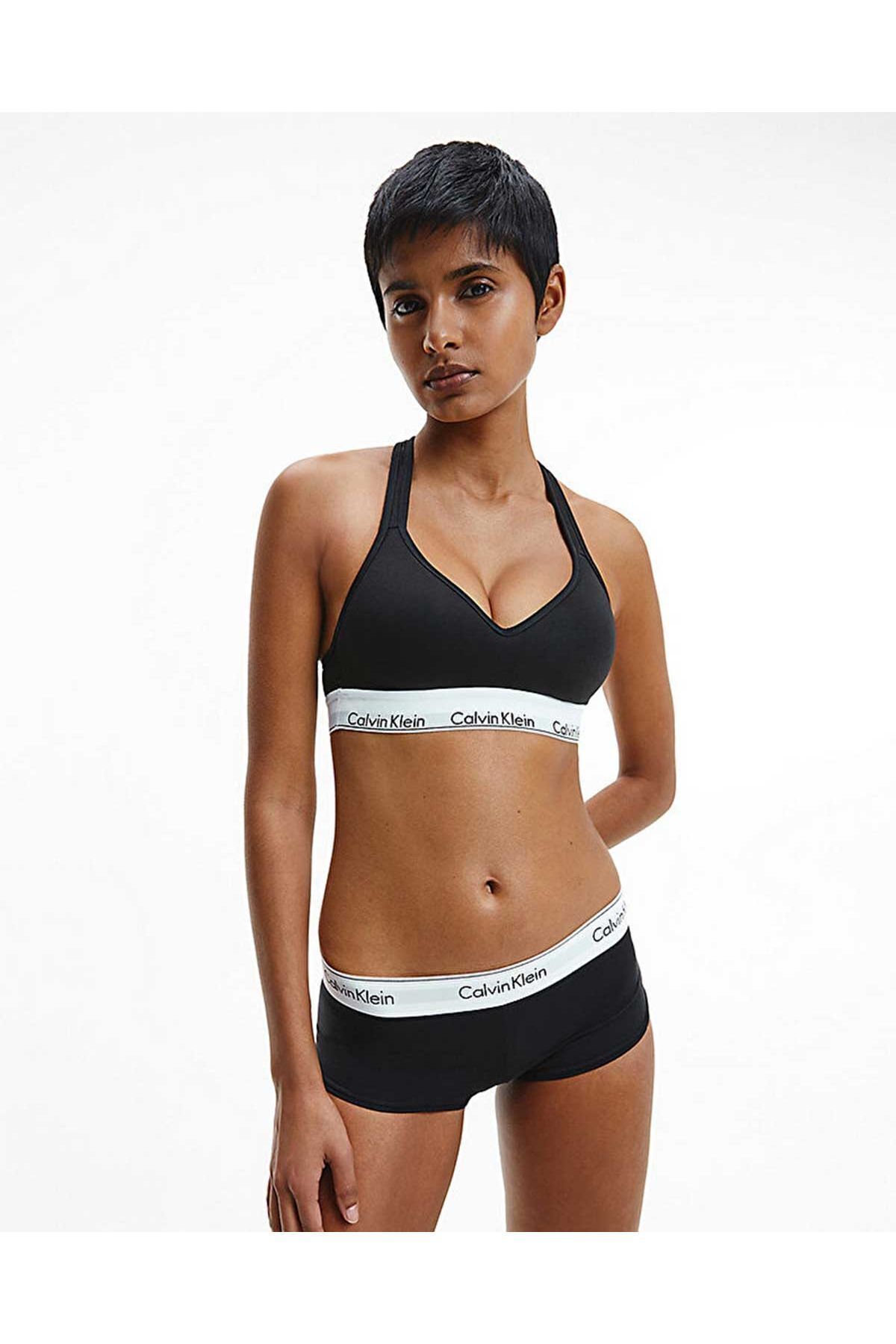 Calvin Klein Triangle Patterned Bralette Trendyol