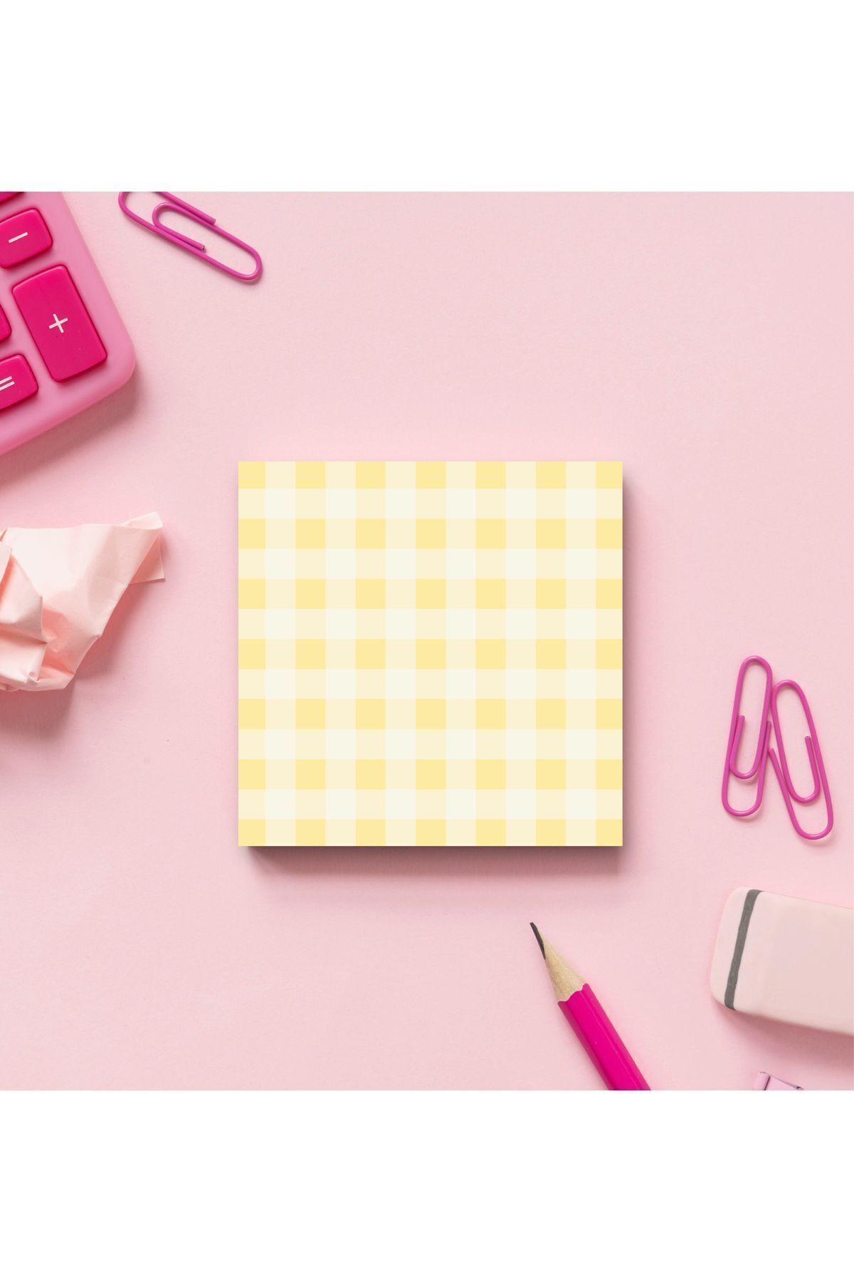 Pine Note-Set of 4 Gingham Patterned Colored Memopad, Notepad, Memo Pad, Notebook, Planner 6